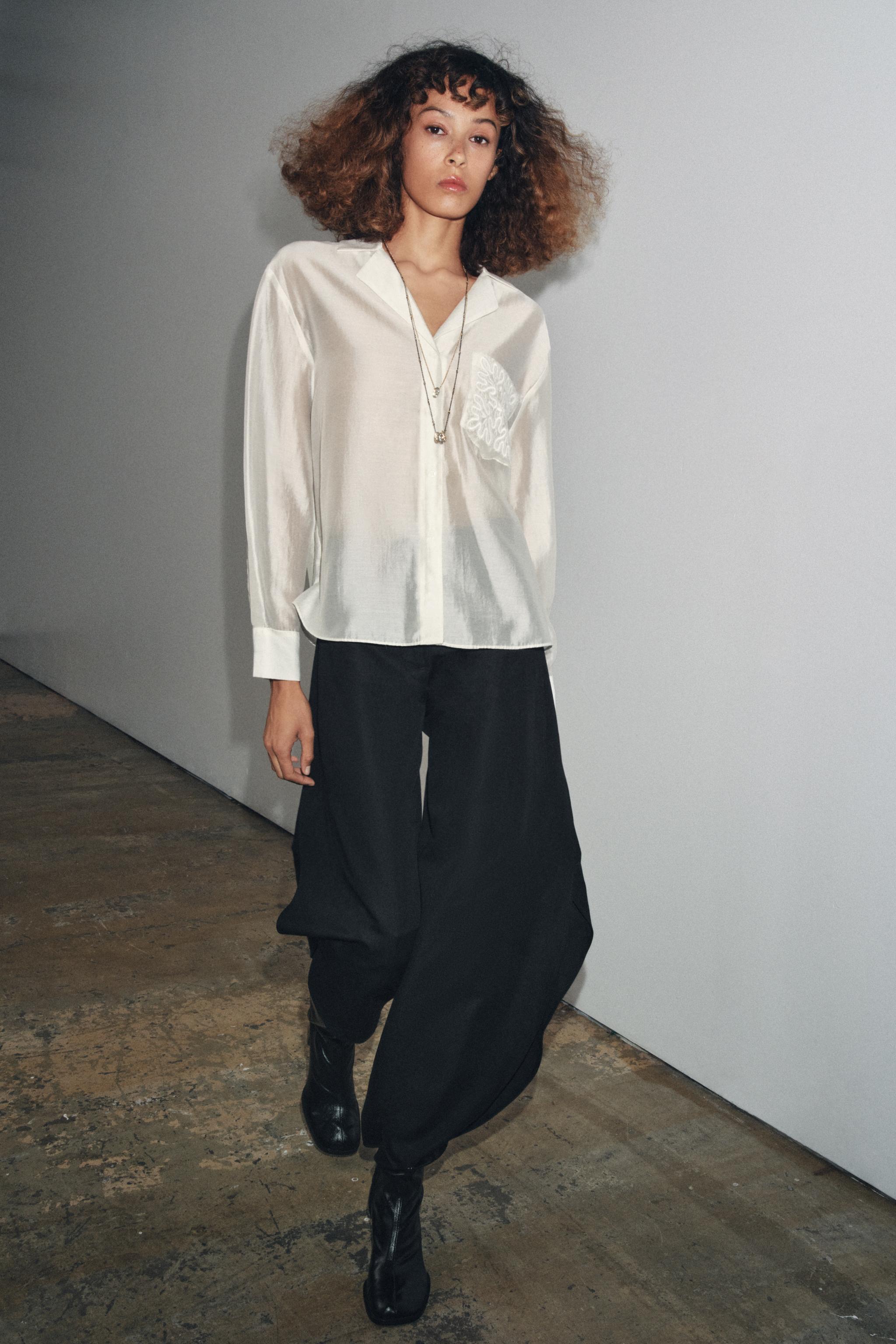 ZW COLLECTION EMBROIDERED POCKET SHIRT