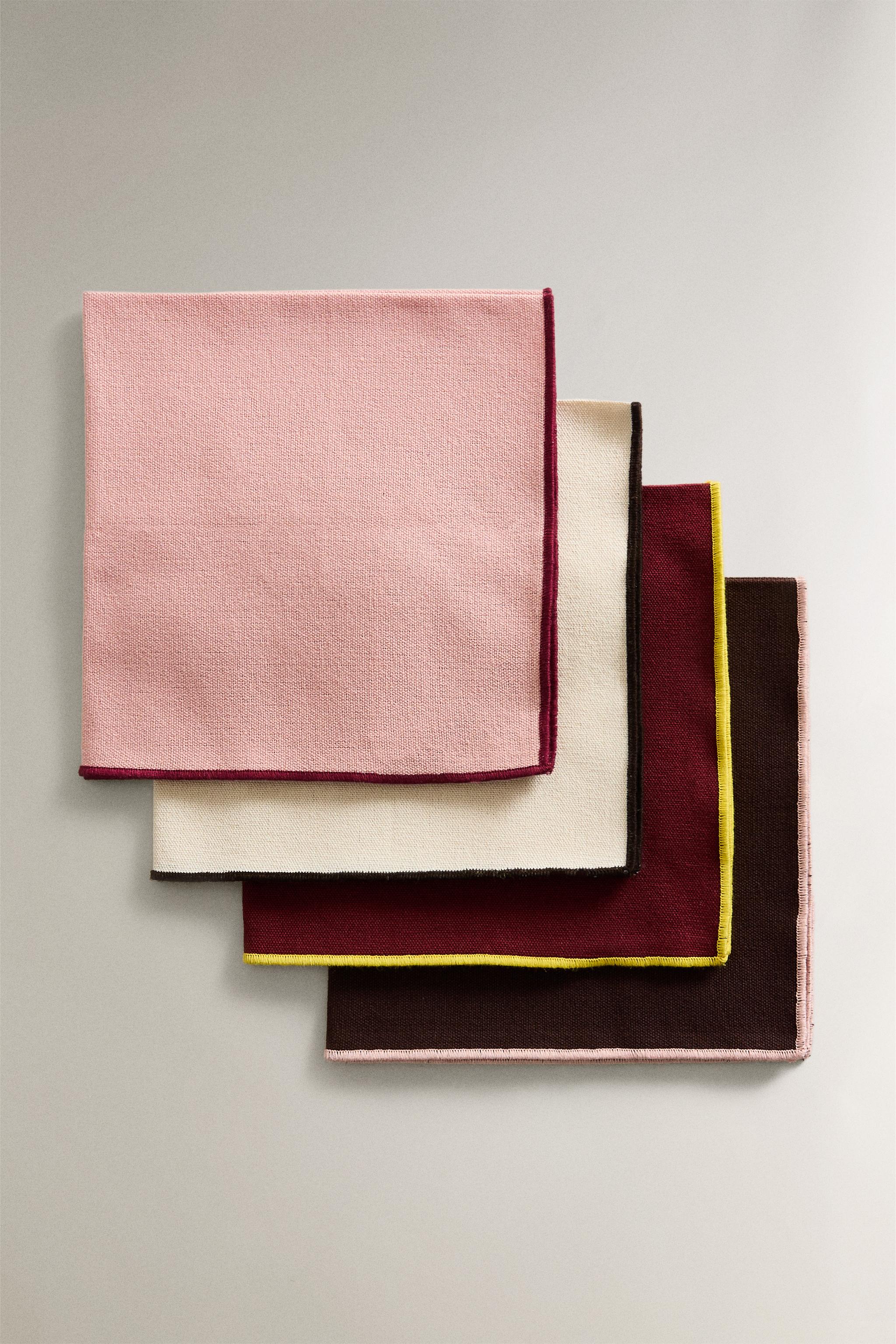 SET OF STITCHING COTTON NAPKINS (SET OF 4) X COLLAGERIE