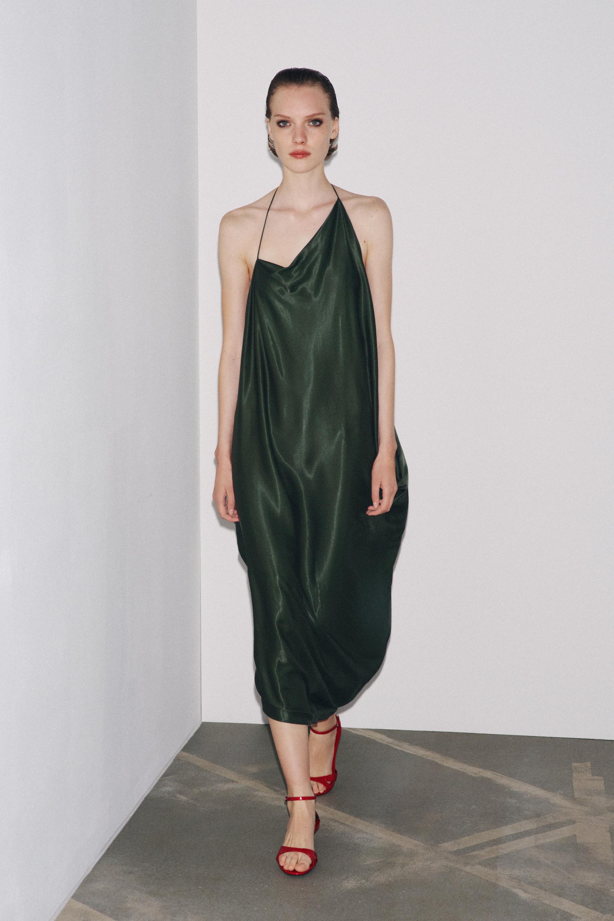 ZW COLLECTION ASYMMETRIC SATIN DRESS