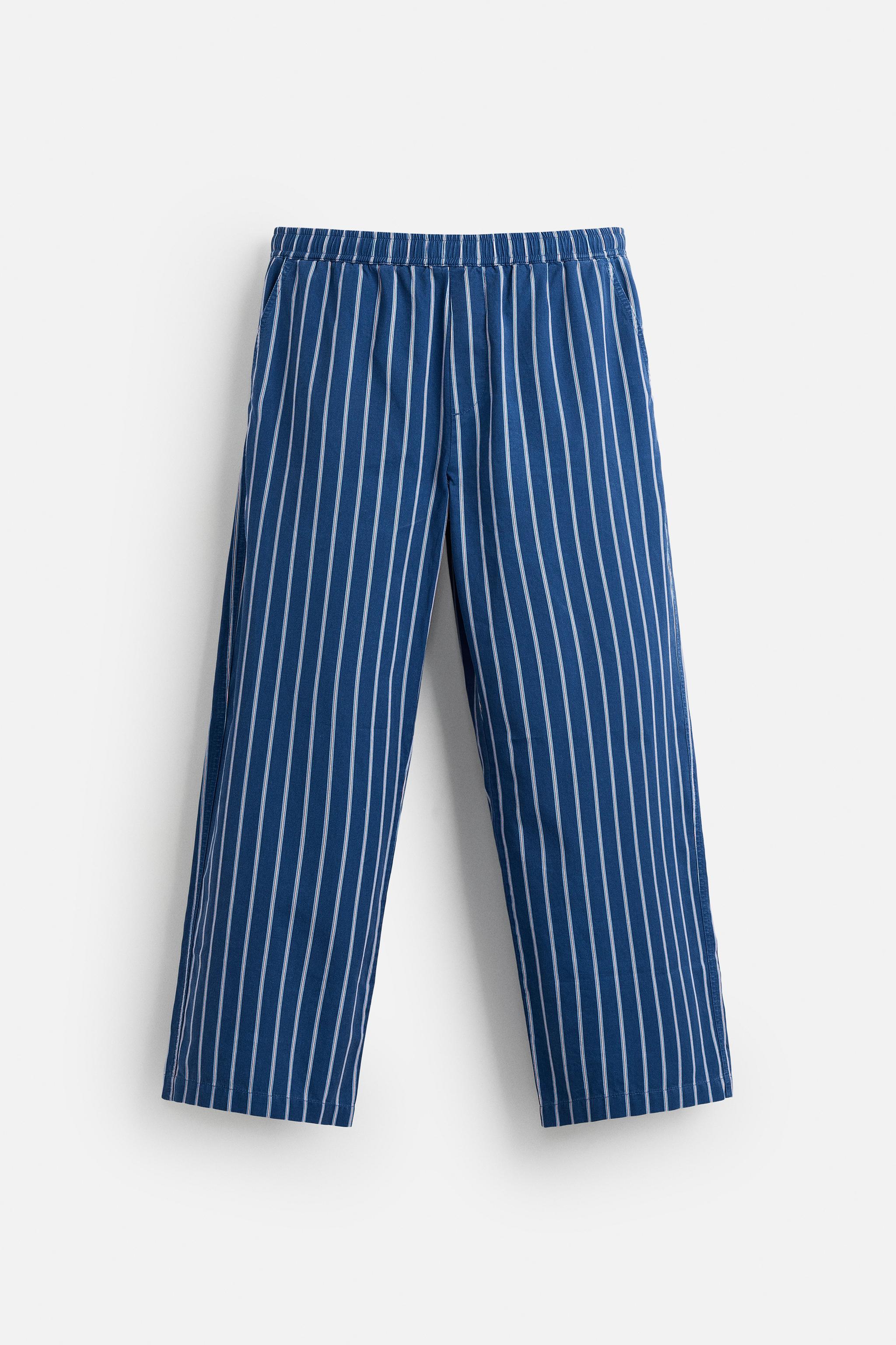 STRIPED RELAXED FIT PANTS