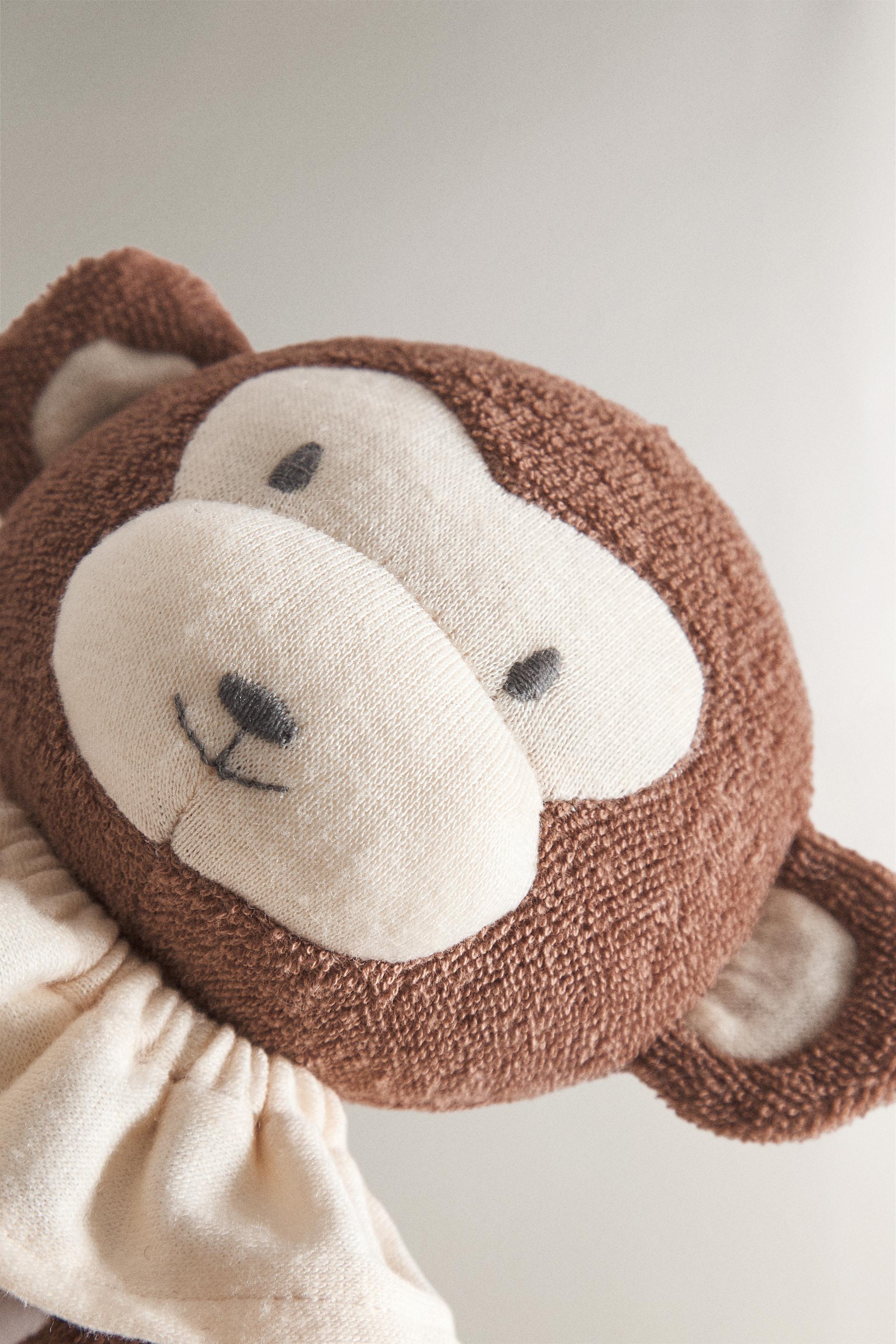 CHILDREN'S MONKEY PLUSH TOY RATTLE