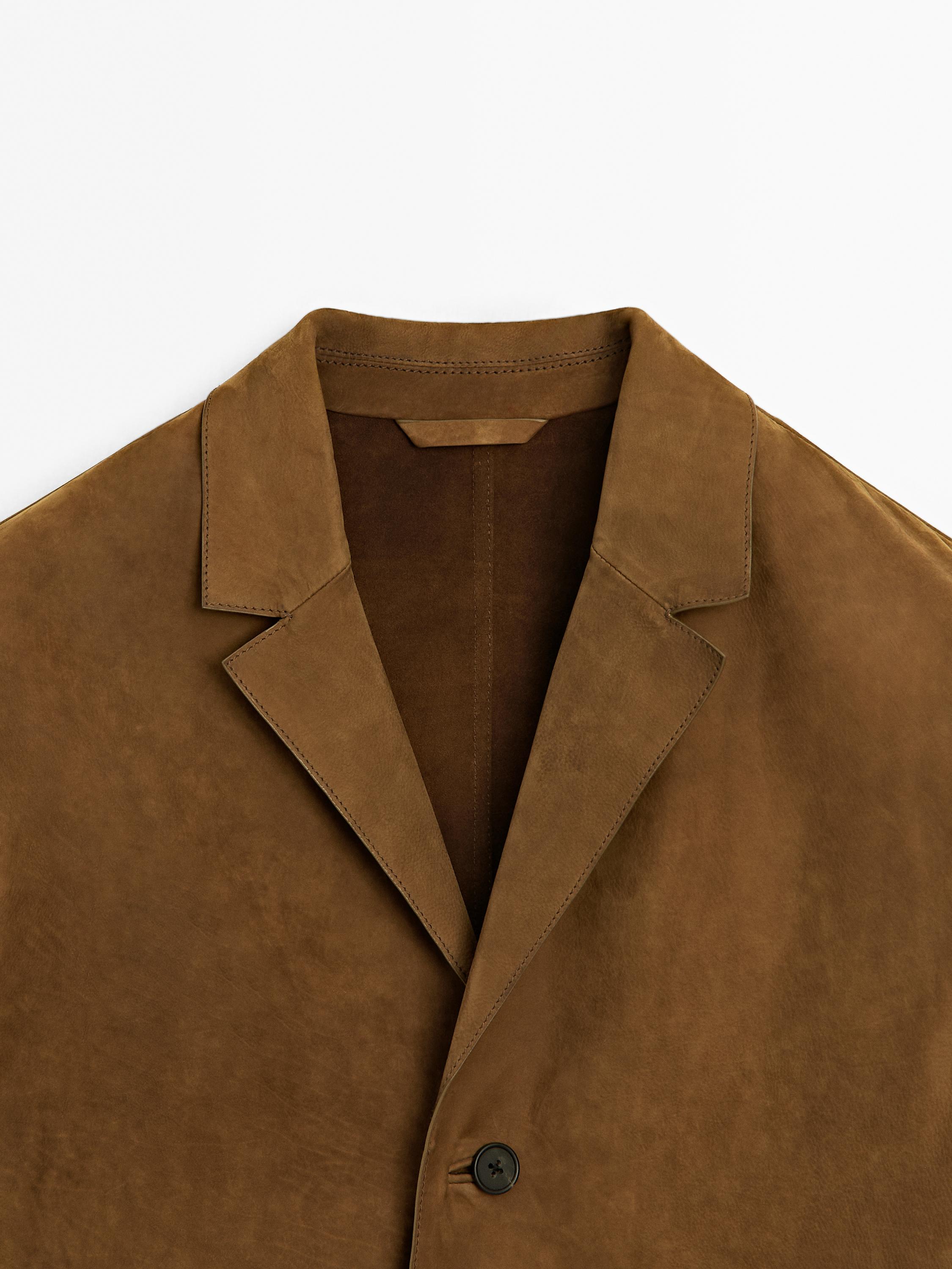 100% nubuck leather blazer