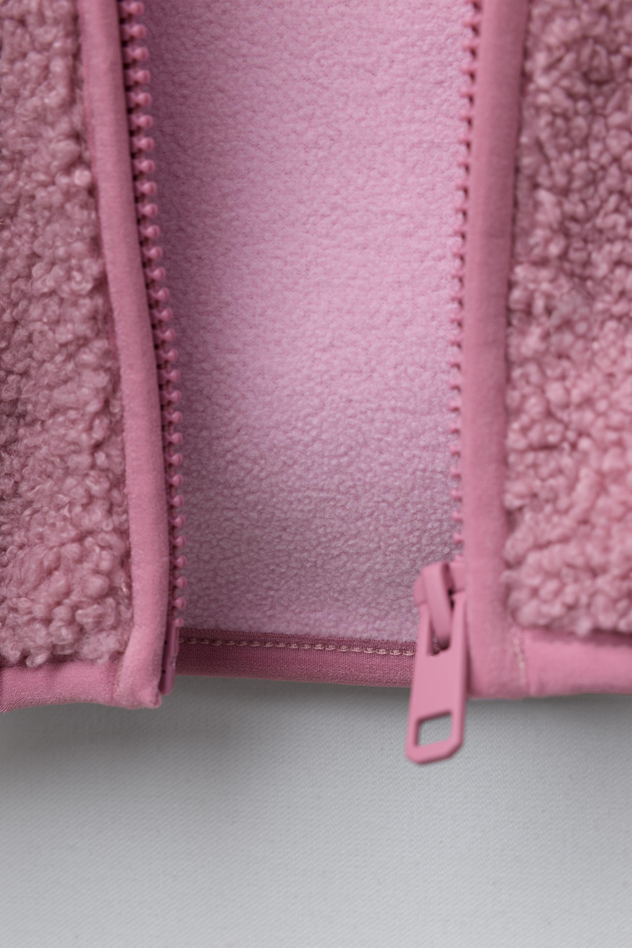 HOODED FAUX SHEARLING JACKET