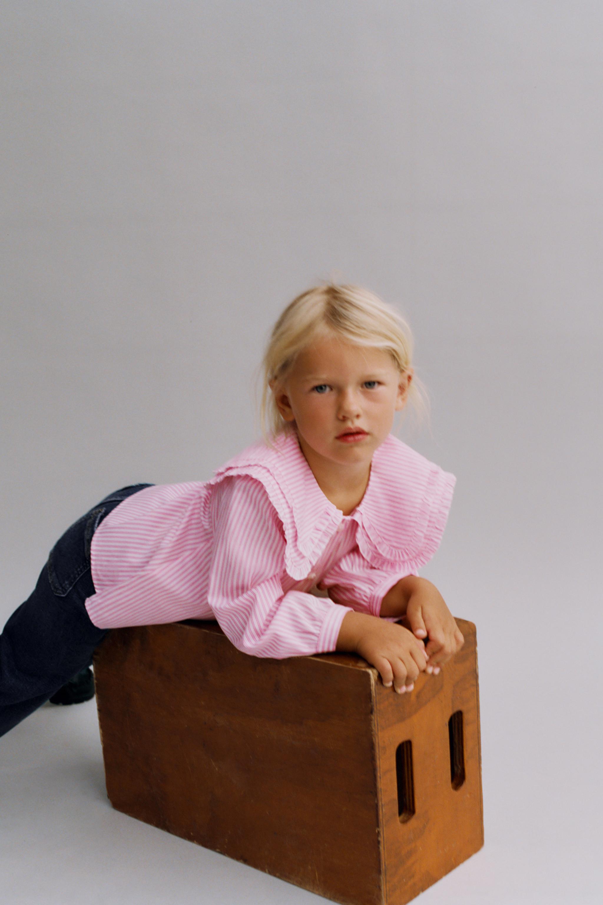 STRIPED DOUBLE COLLAR SHIRT