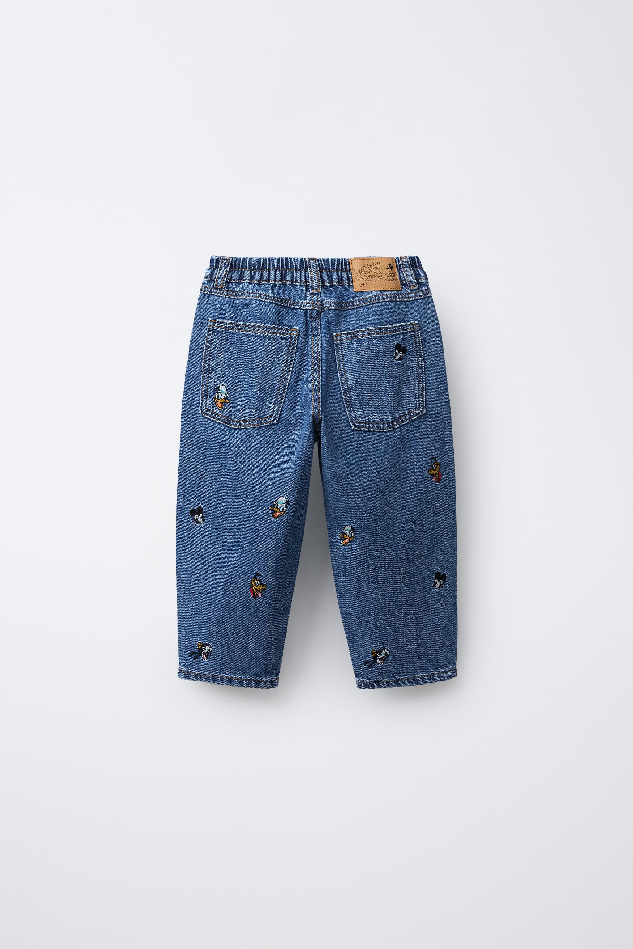 MICKEY MOUSE AND FRIENDS © DISNEY EMBROIDERED BAGGY JEANS