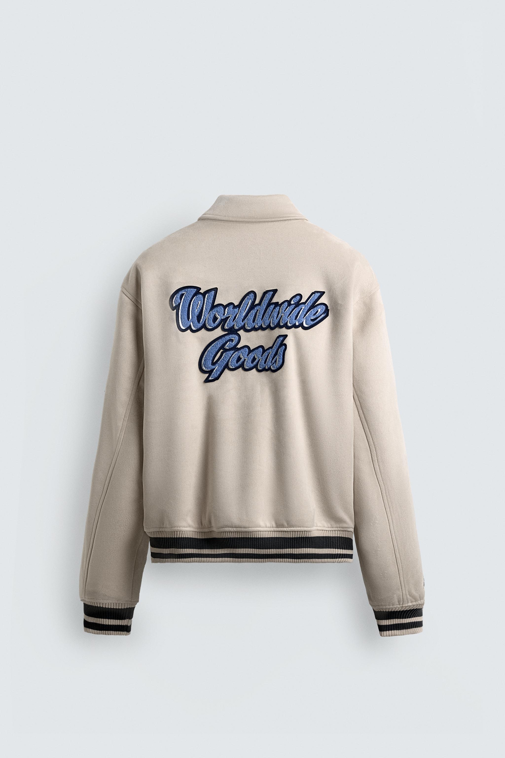 FAUX SUEDE PATCH EMBROIDERED JACKET