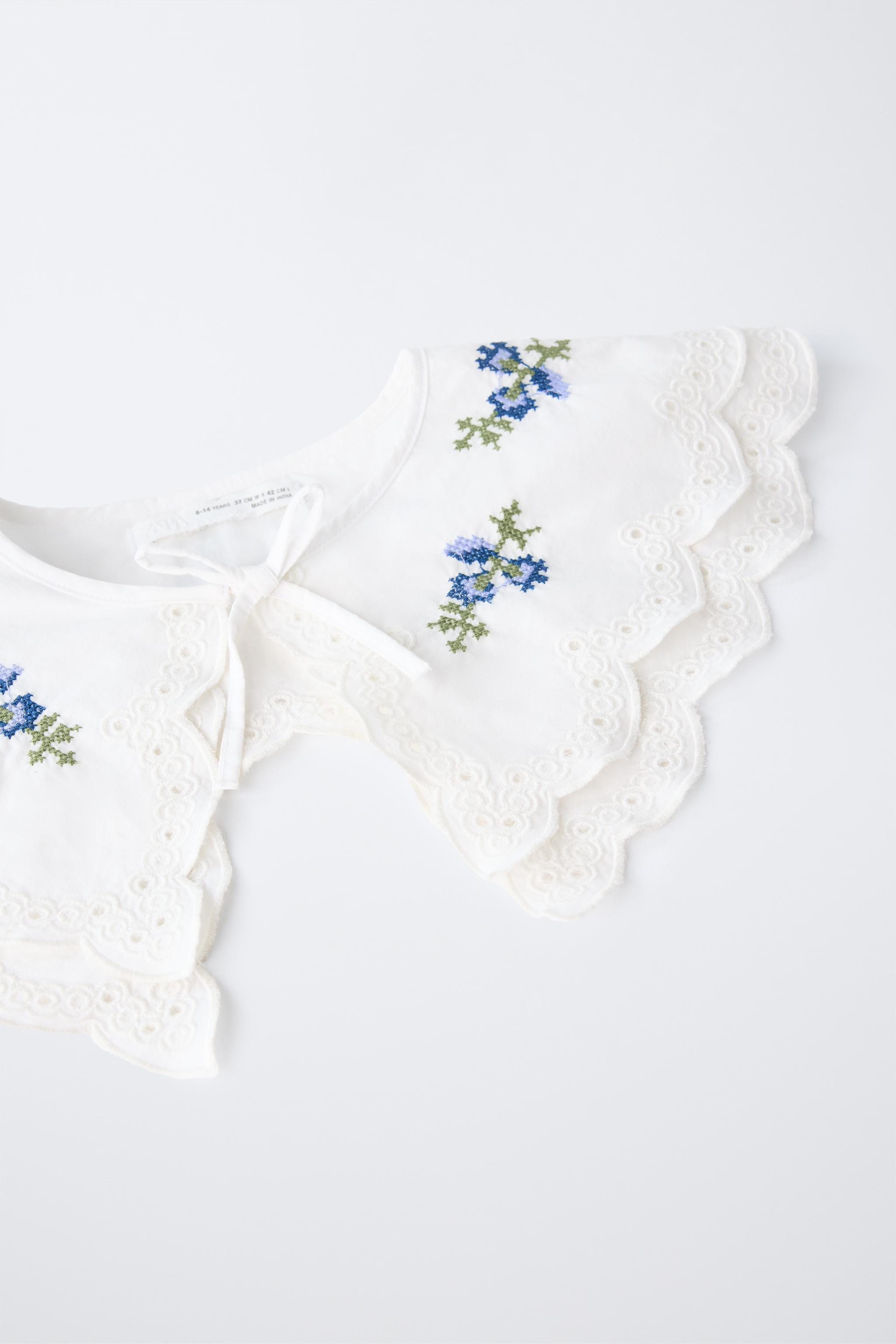 CROSS-STITCH EMBROIDERED COLLAR