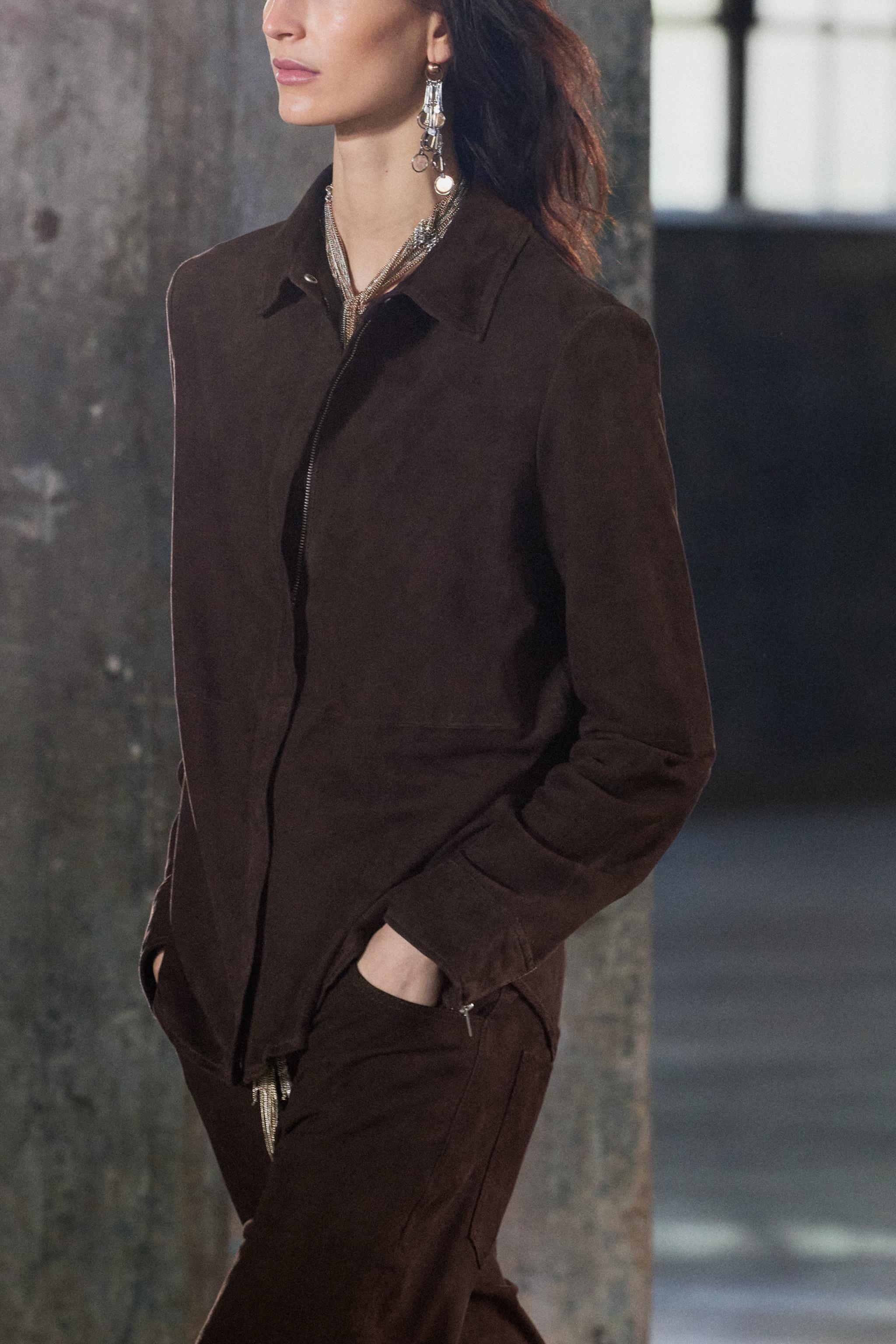 ZW COLLECTION LIMITED EDITION 100% SUEDE OVERSHIRT