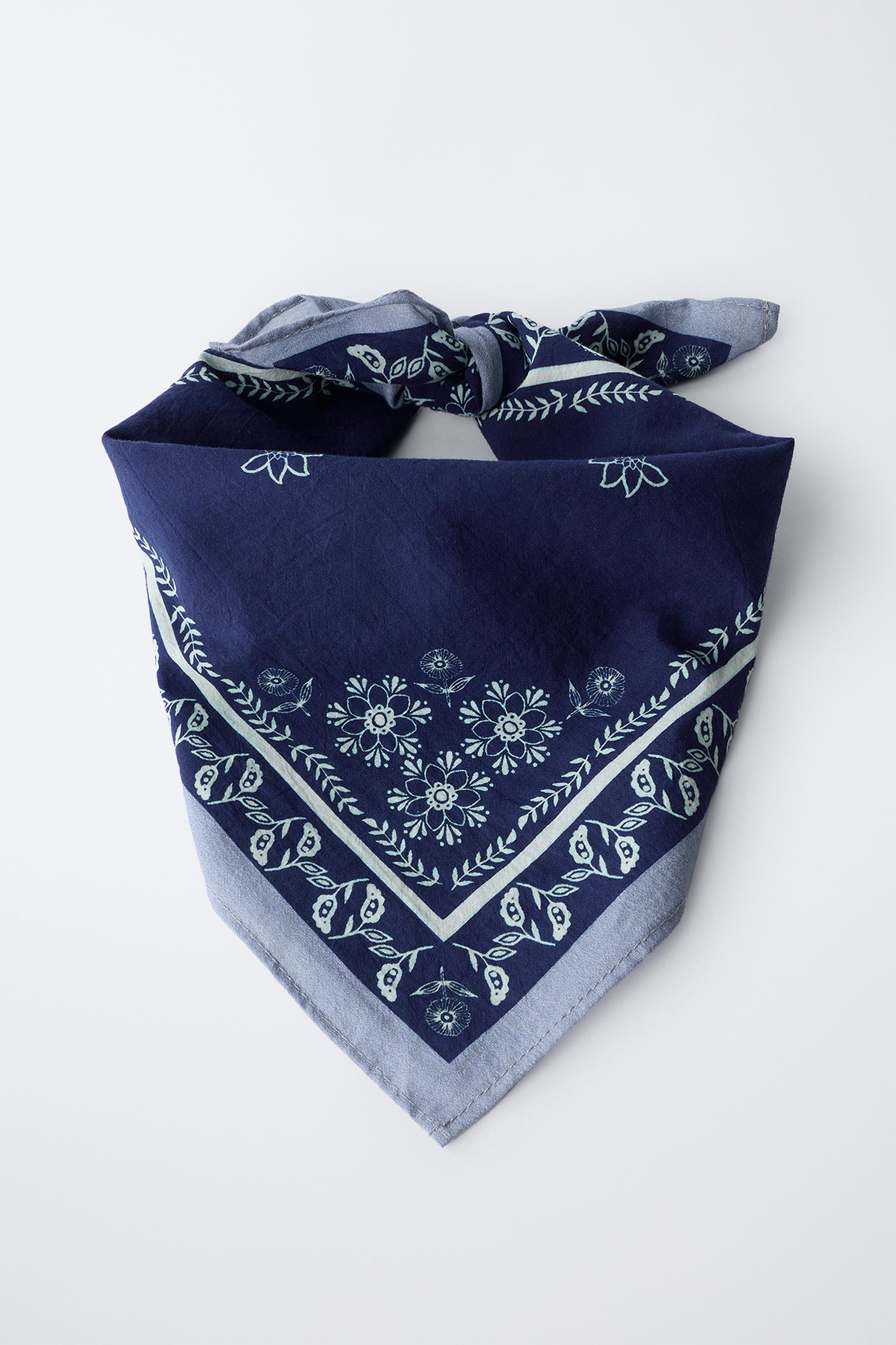SQUARE FLORAL PRINT BANDANA
