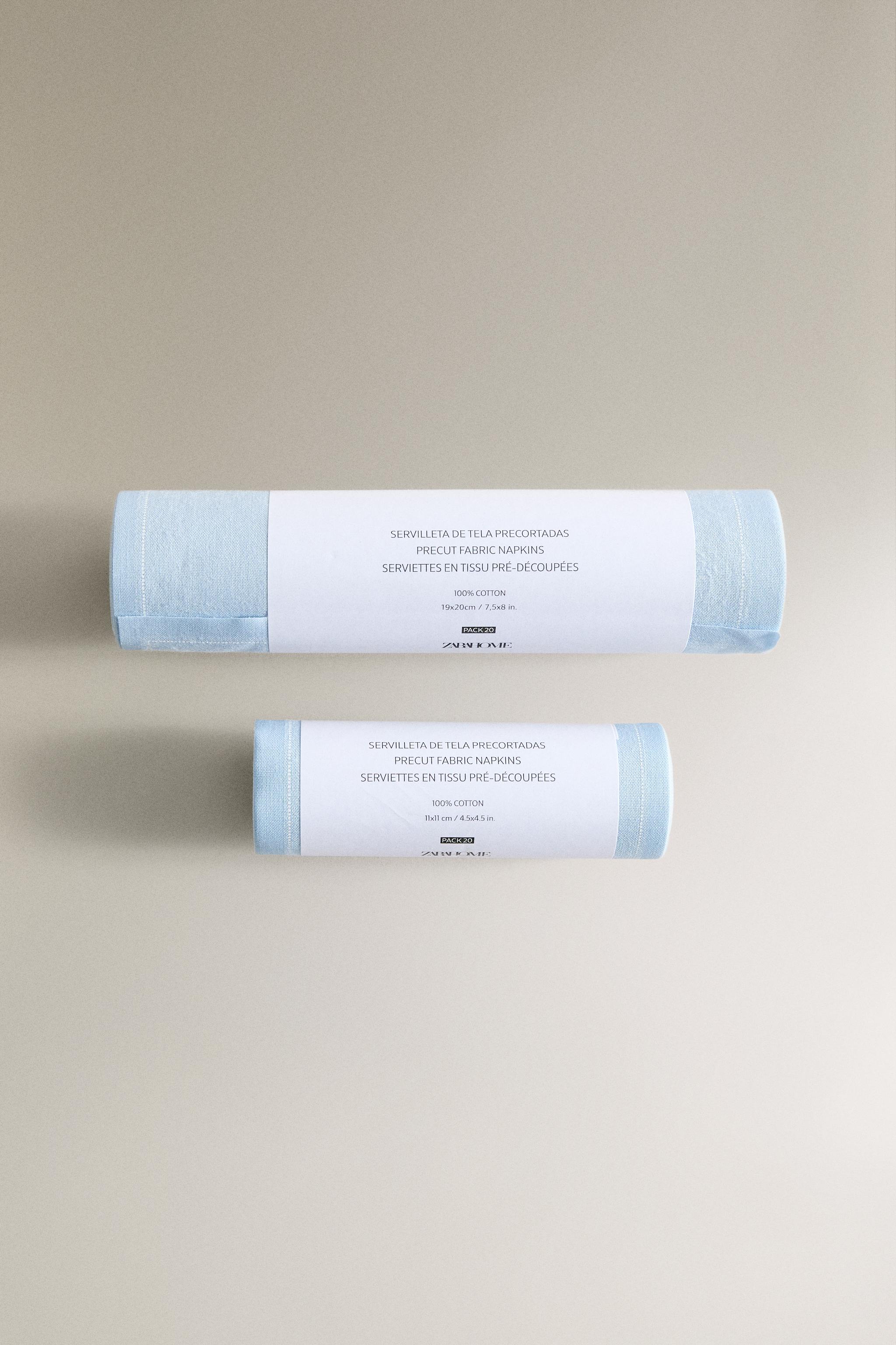 SET OF REUSABLE COTTON NAPKINS (20 UNITS)