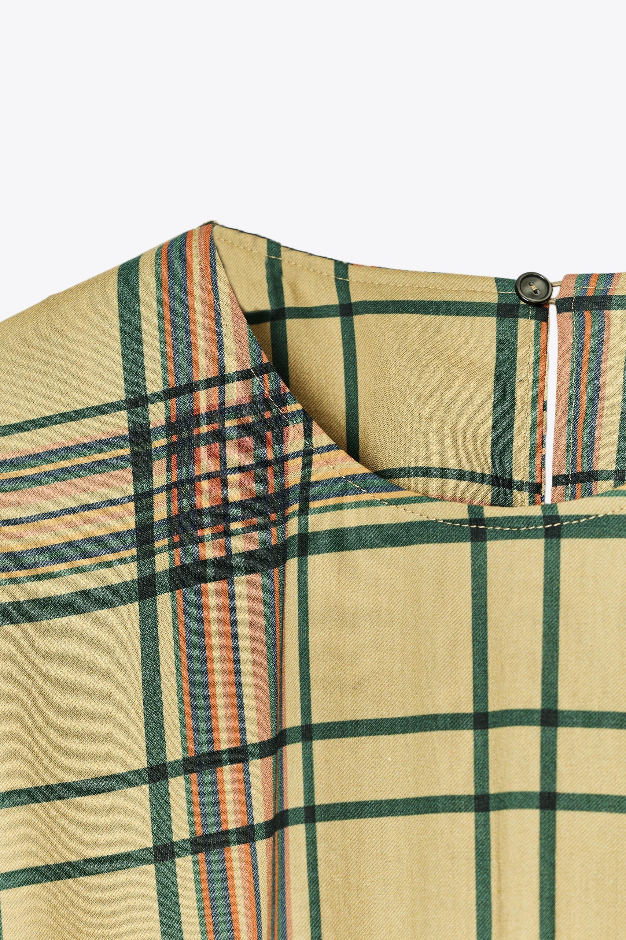 ZW COLLECTION PLAID MIDI DRESS