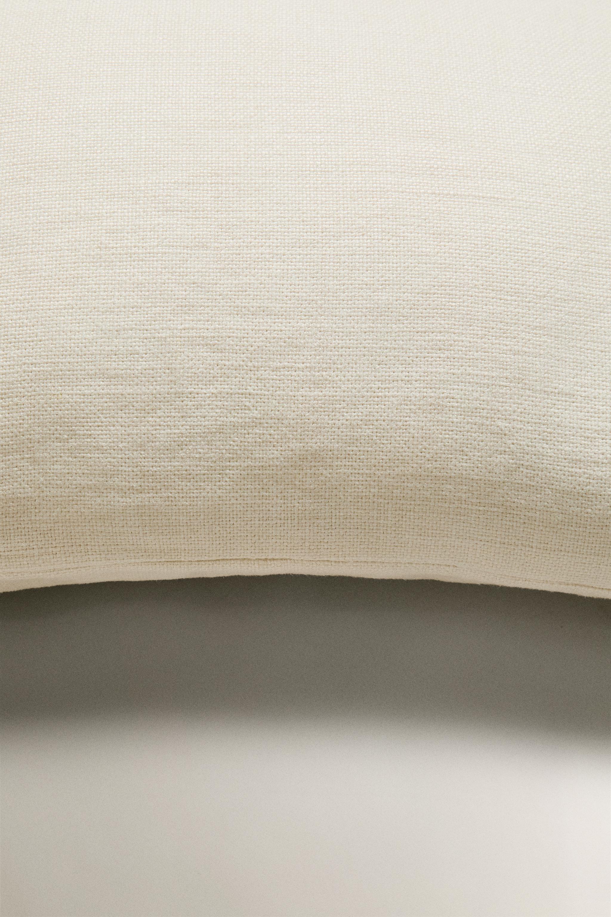 PLAIN LINEN THROW PILLOW COVER