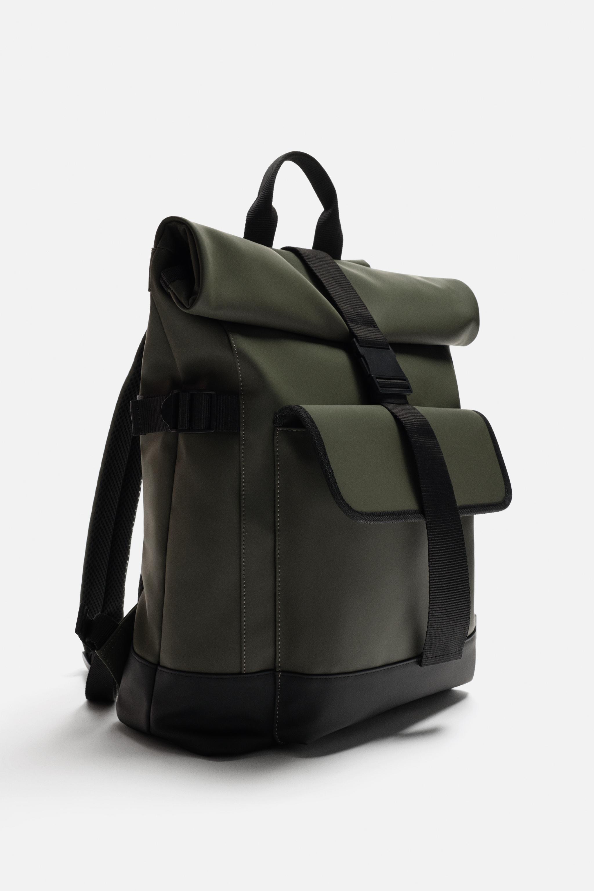 RUBBERIZED FLAP BACKPACK
