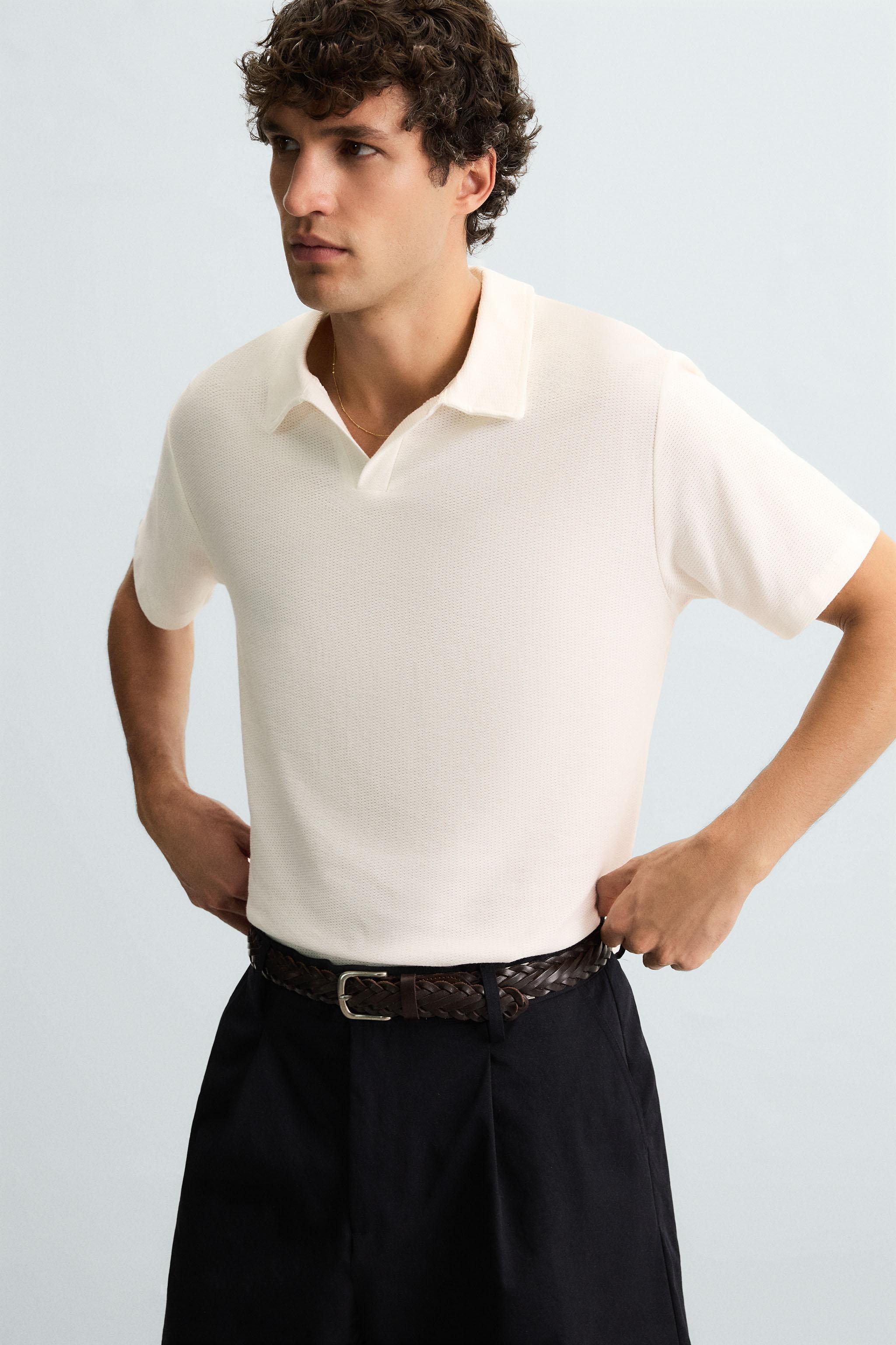 TEXTURED POLO SHIRT