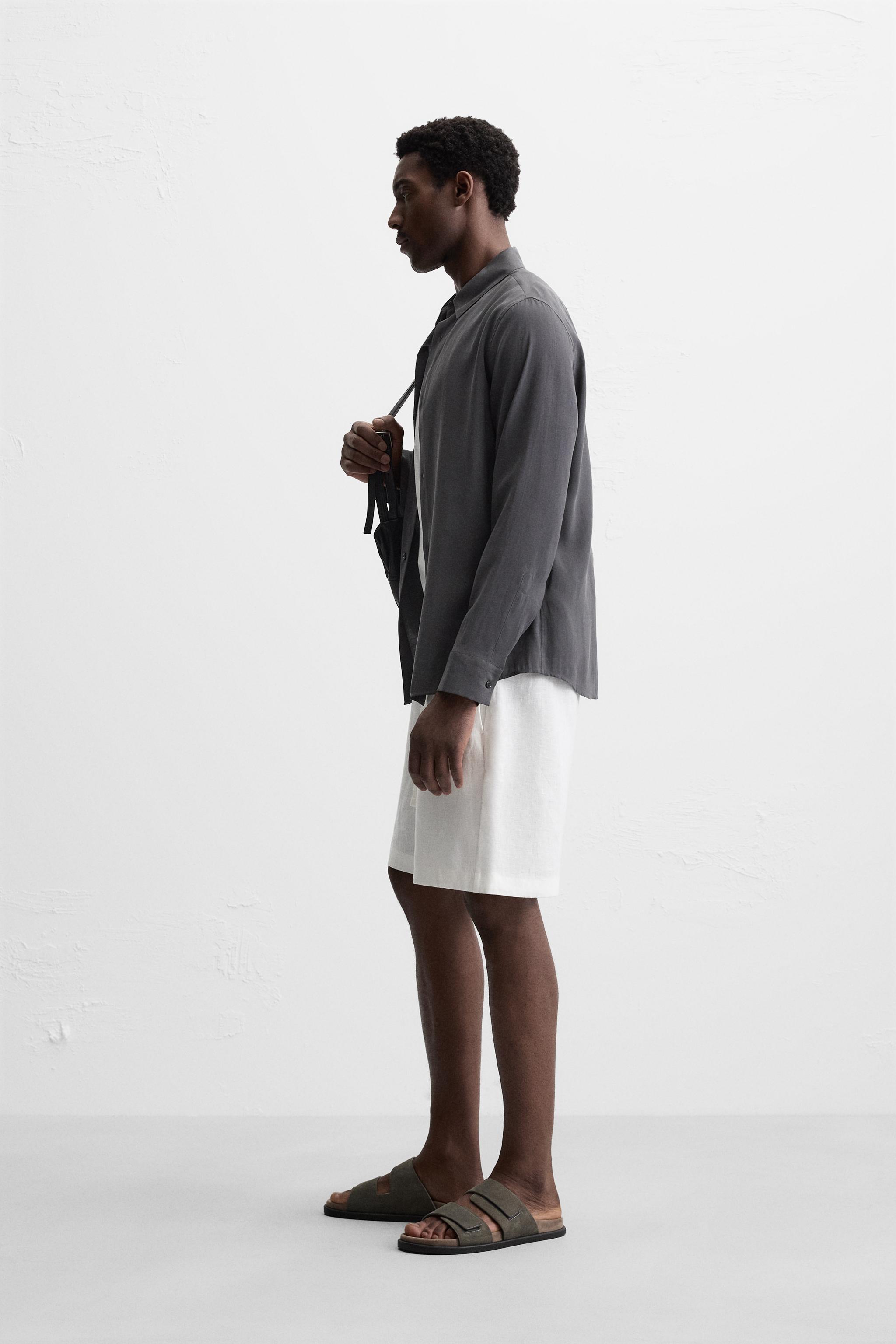 100% LINEN SHORTS