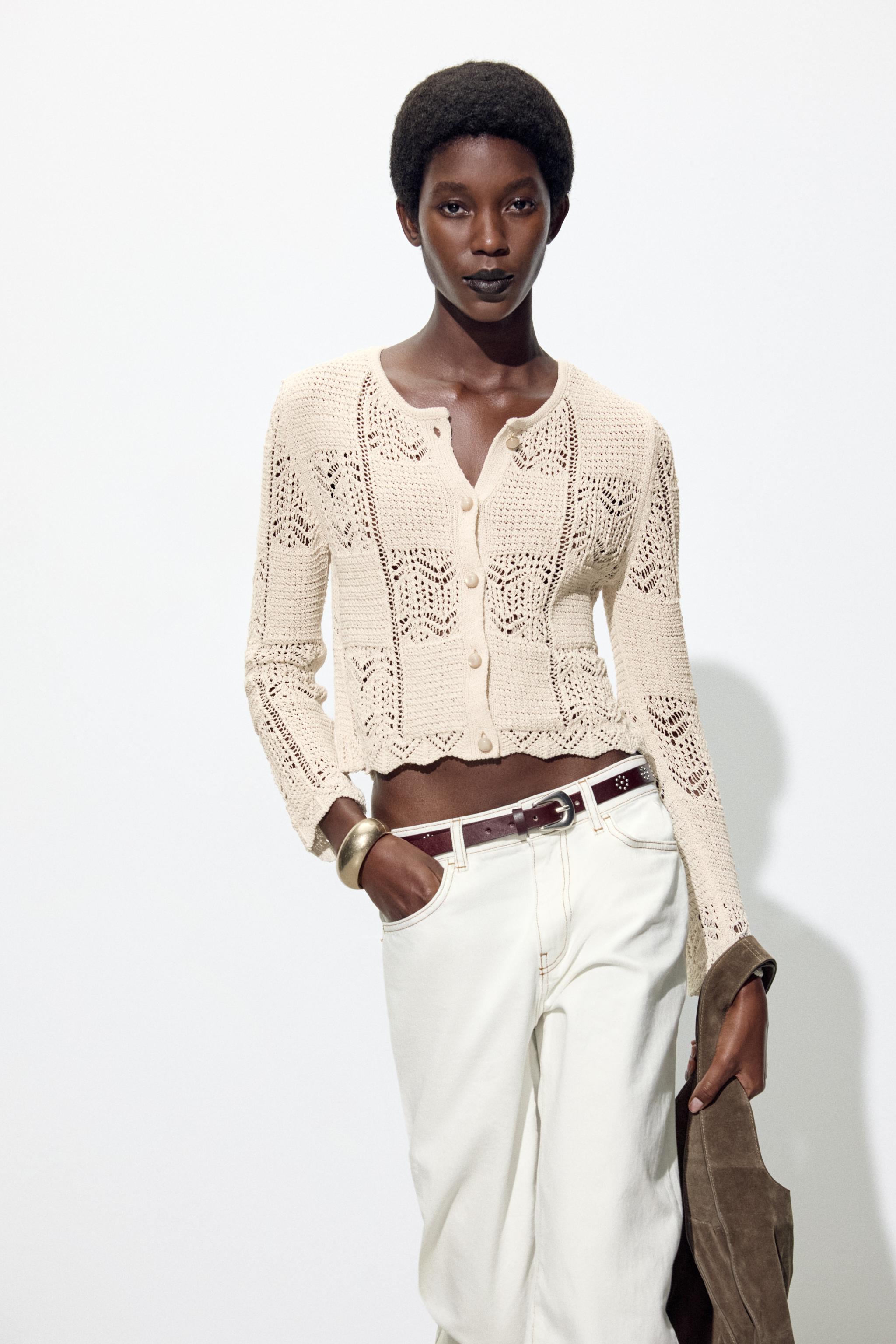 POINTELLE KNIT CARDIGAN