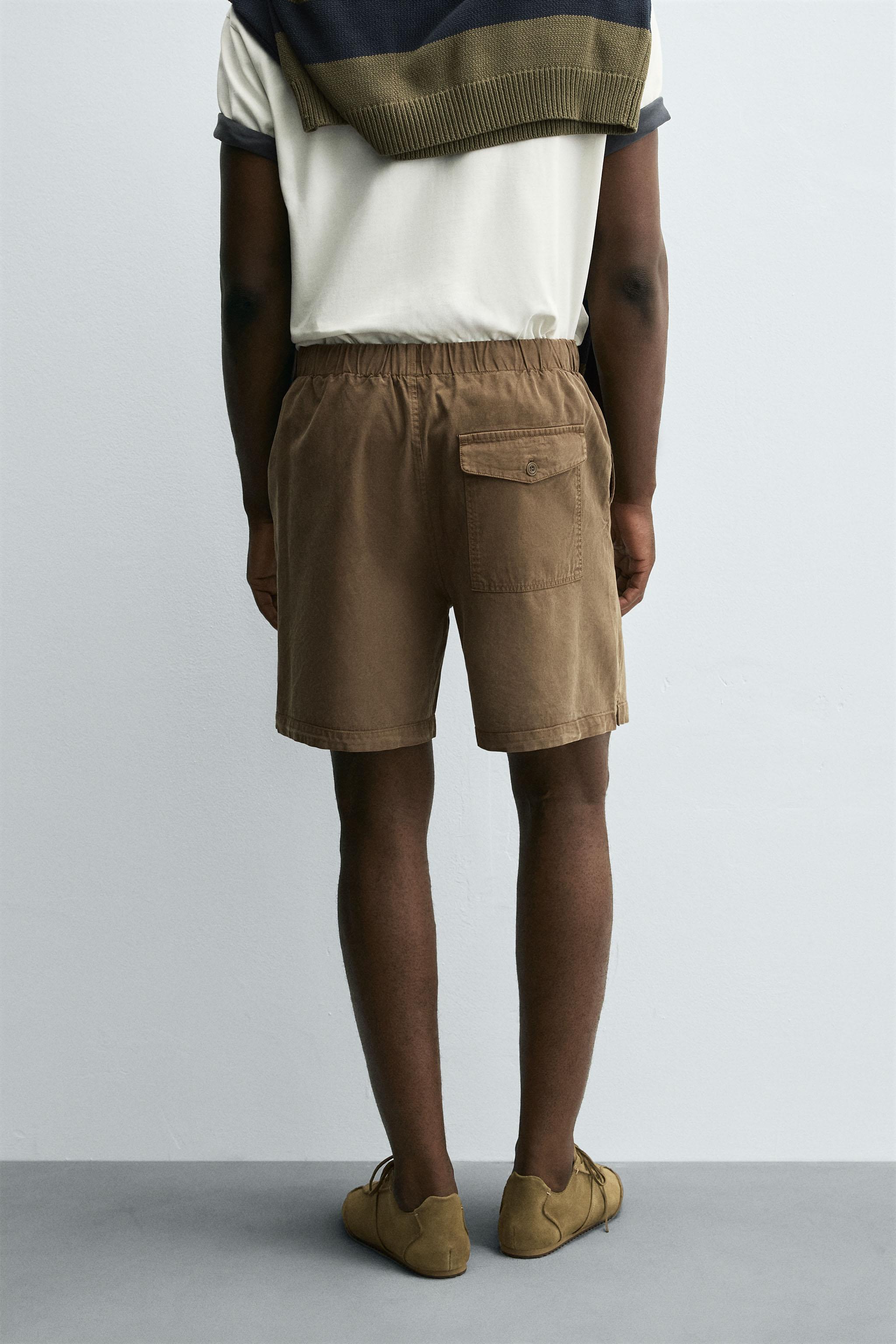 RELAXED FIT LYOCELL-COTTON SHORTS