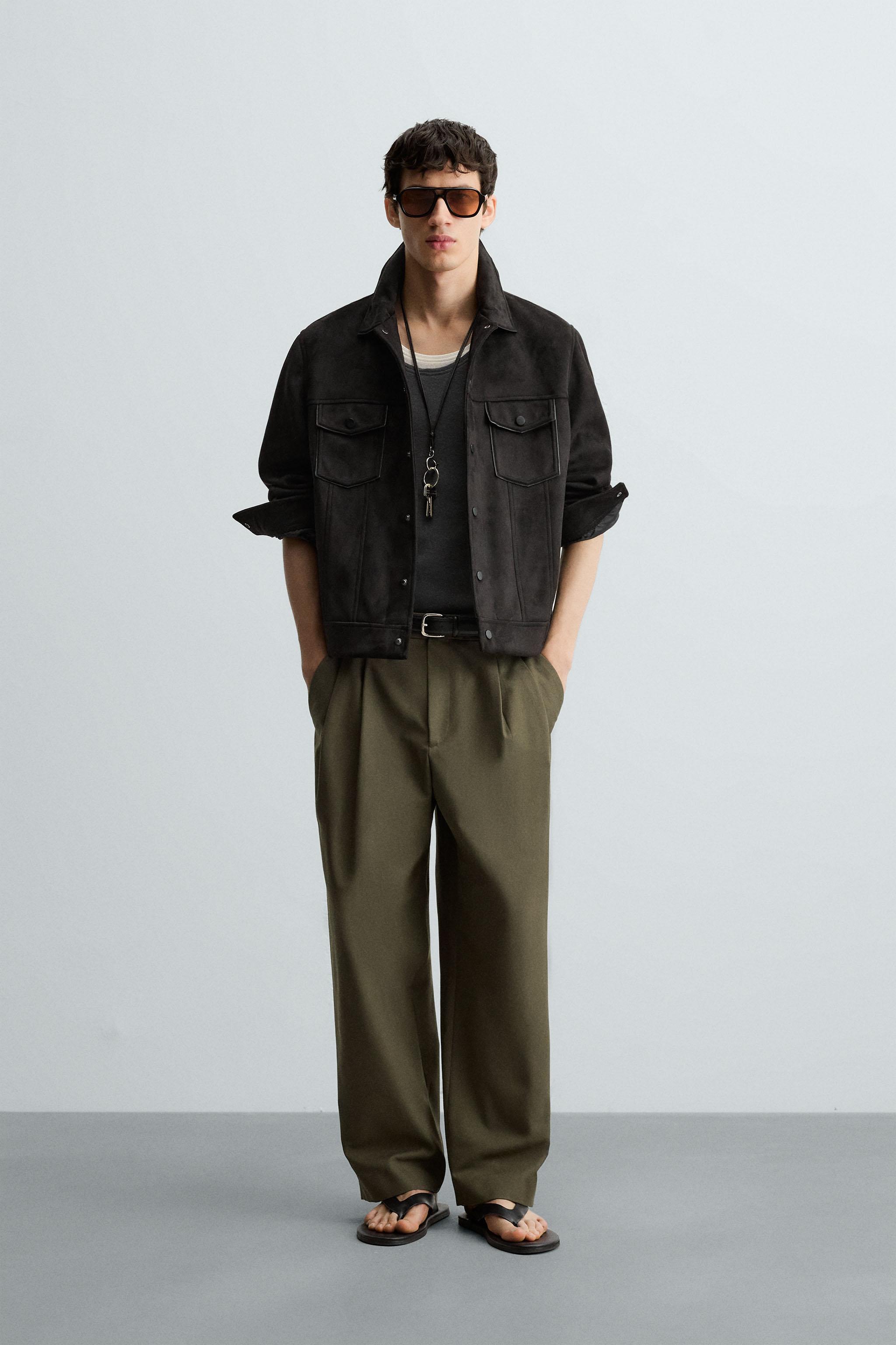 FAUX SUEDE REGULAR FIT JACKET