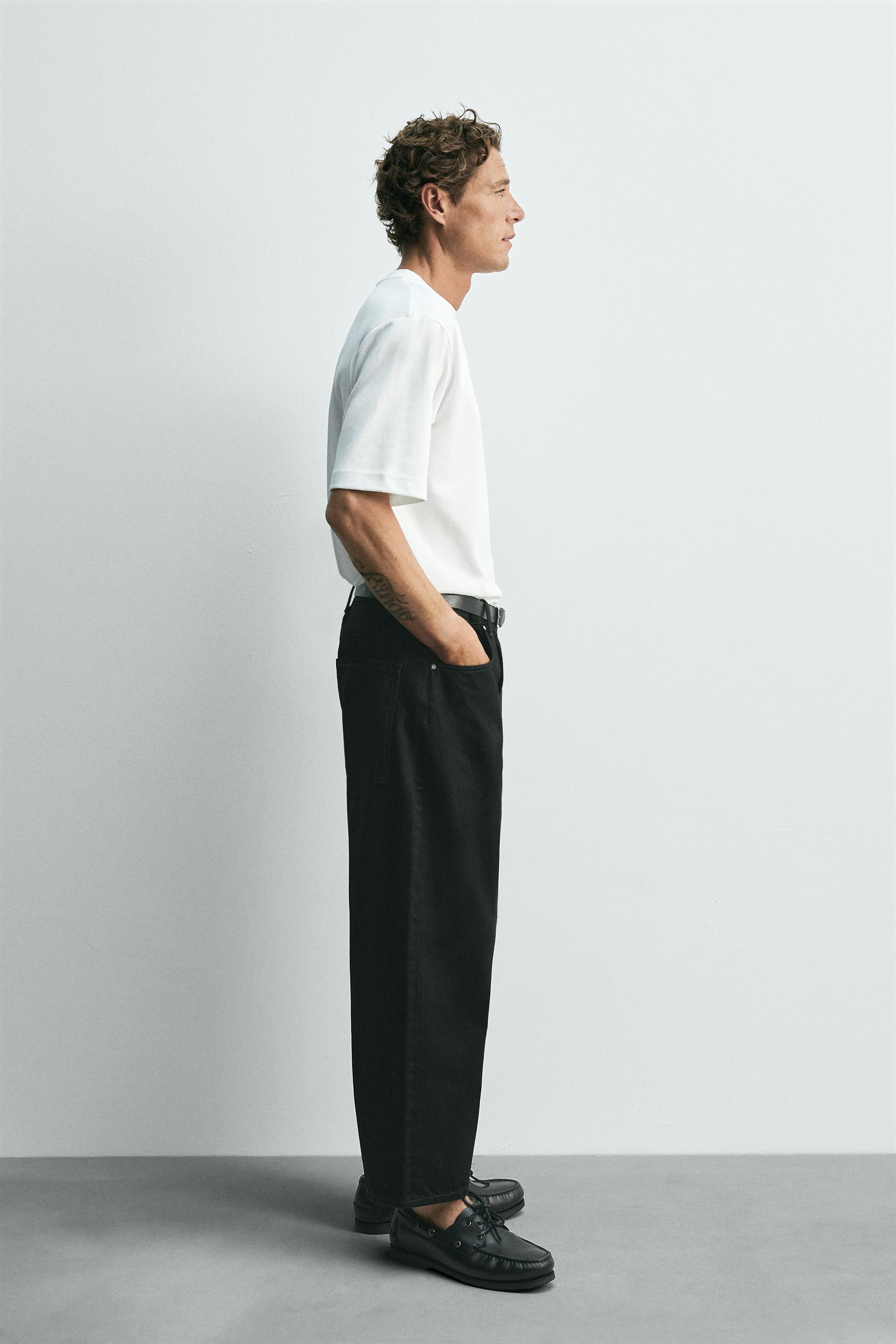 TAPERED WIDE FIT JEANS