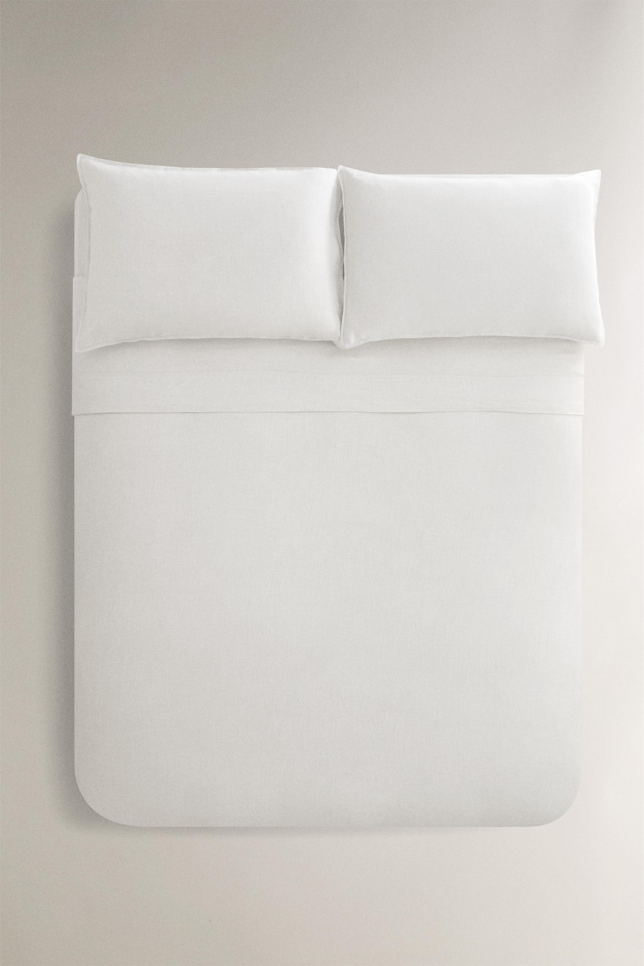 WASHED LINEN DUVET COVER (160 GxM²)