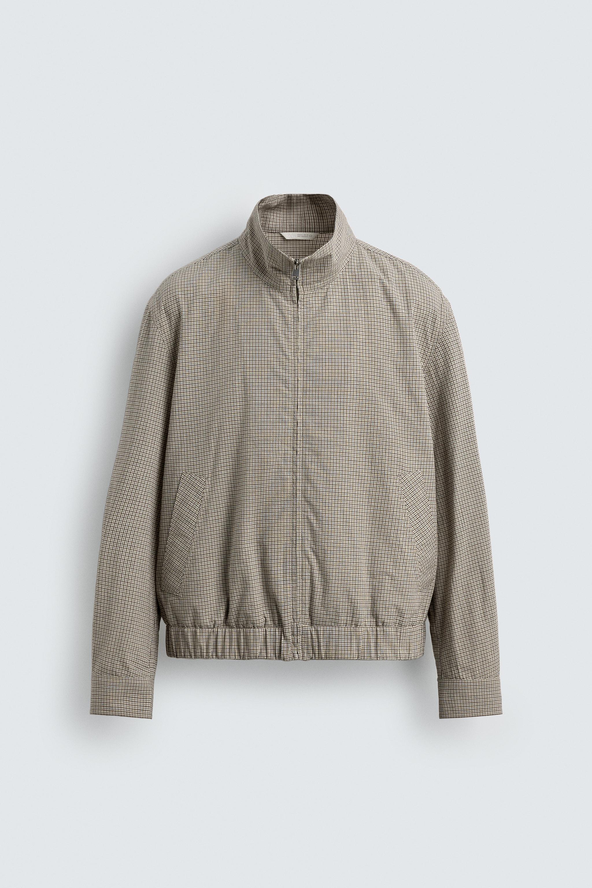 TEXTURED PLAID JACKET