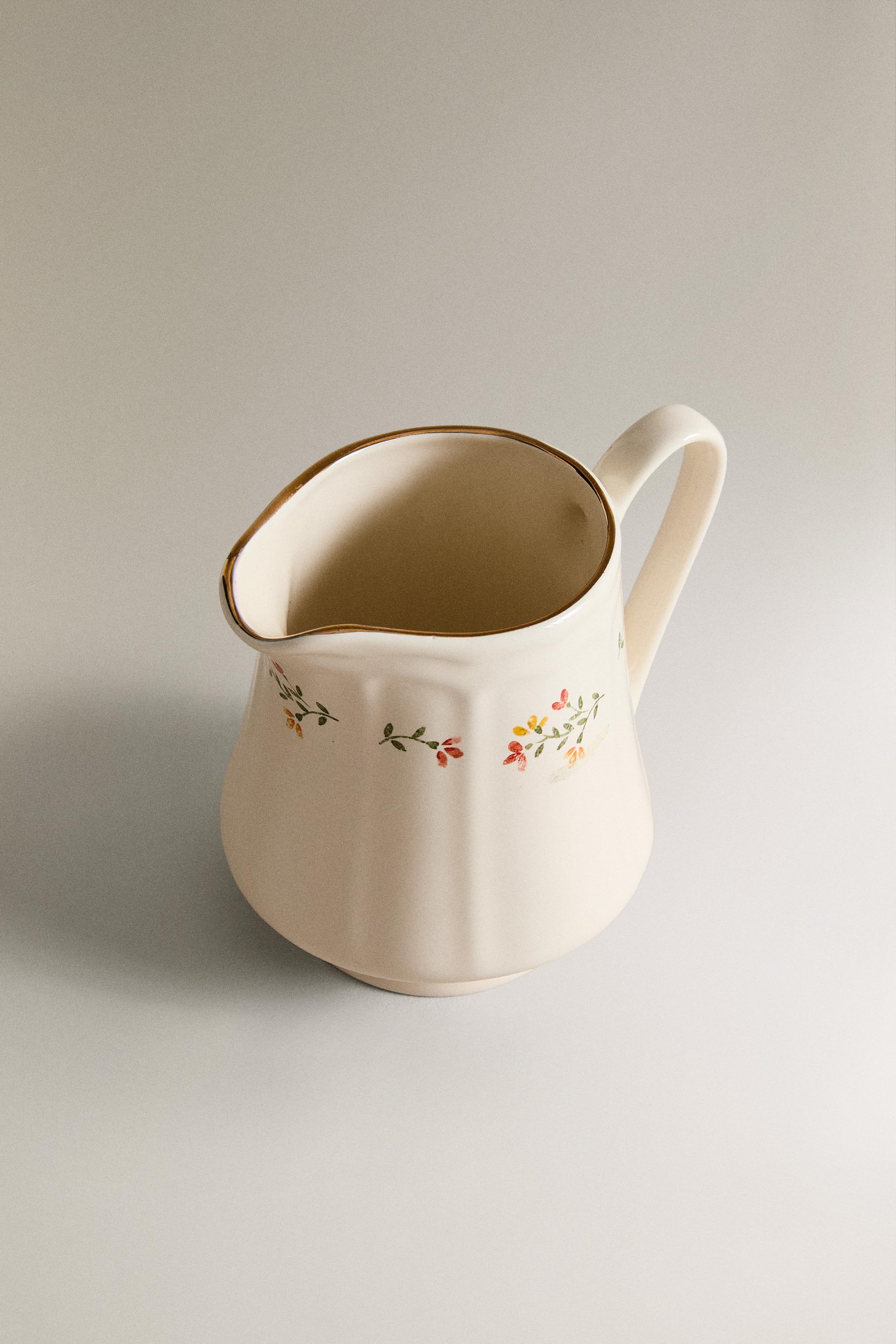 FLORAL PORCELAIN MILK PITCHER
