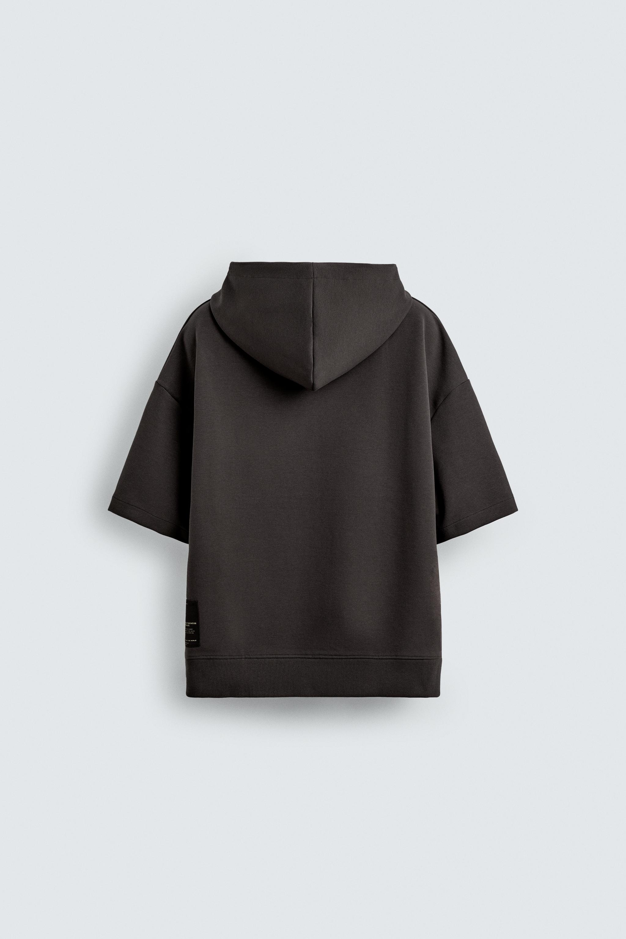 INTERLOCK HOODED SWEATSHIRT WITH LABEL