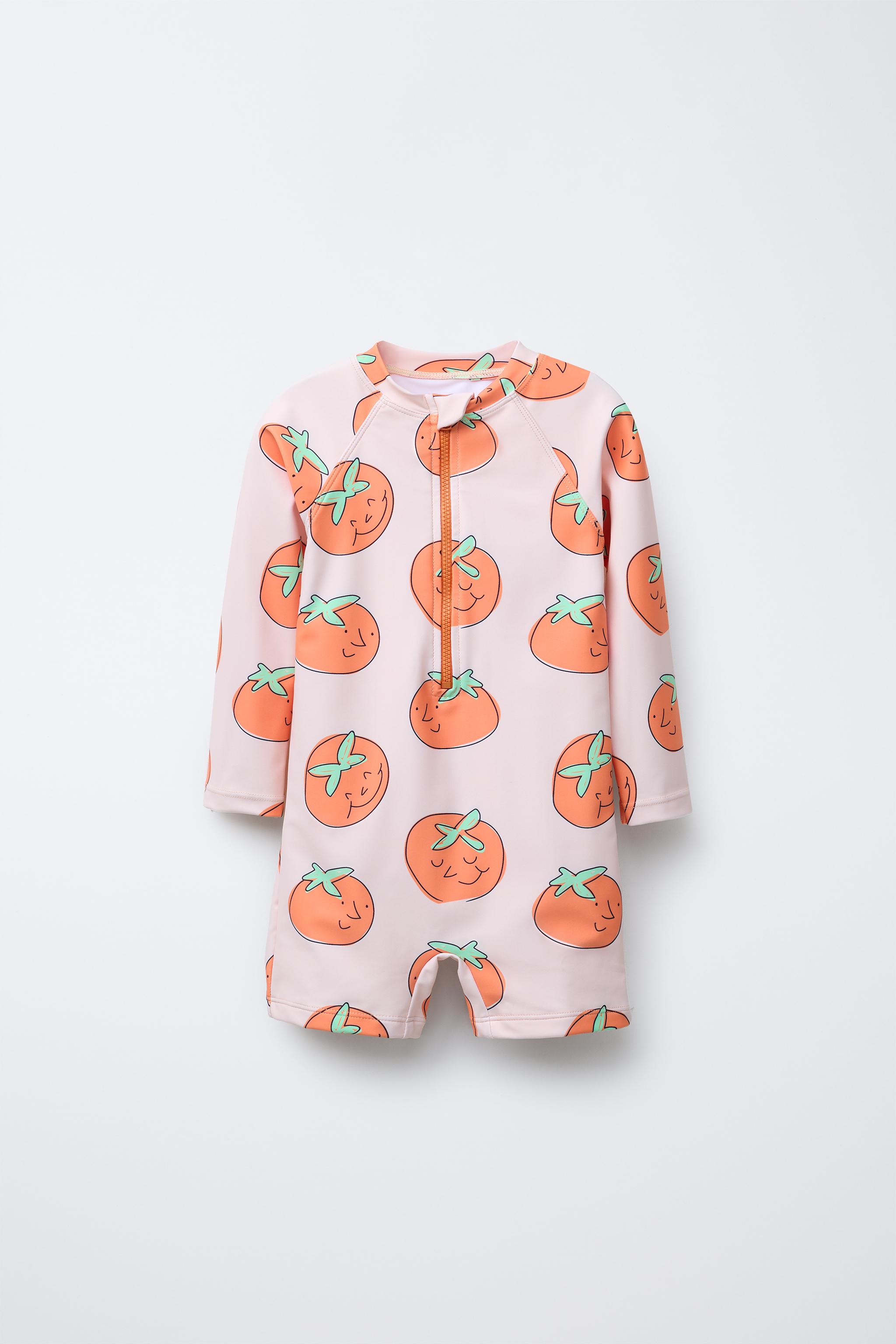 1-6 YEARS/ TOMATOES SHORT SWIMSUIT JUMPSUIT
