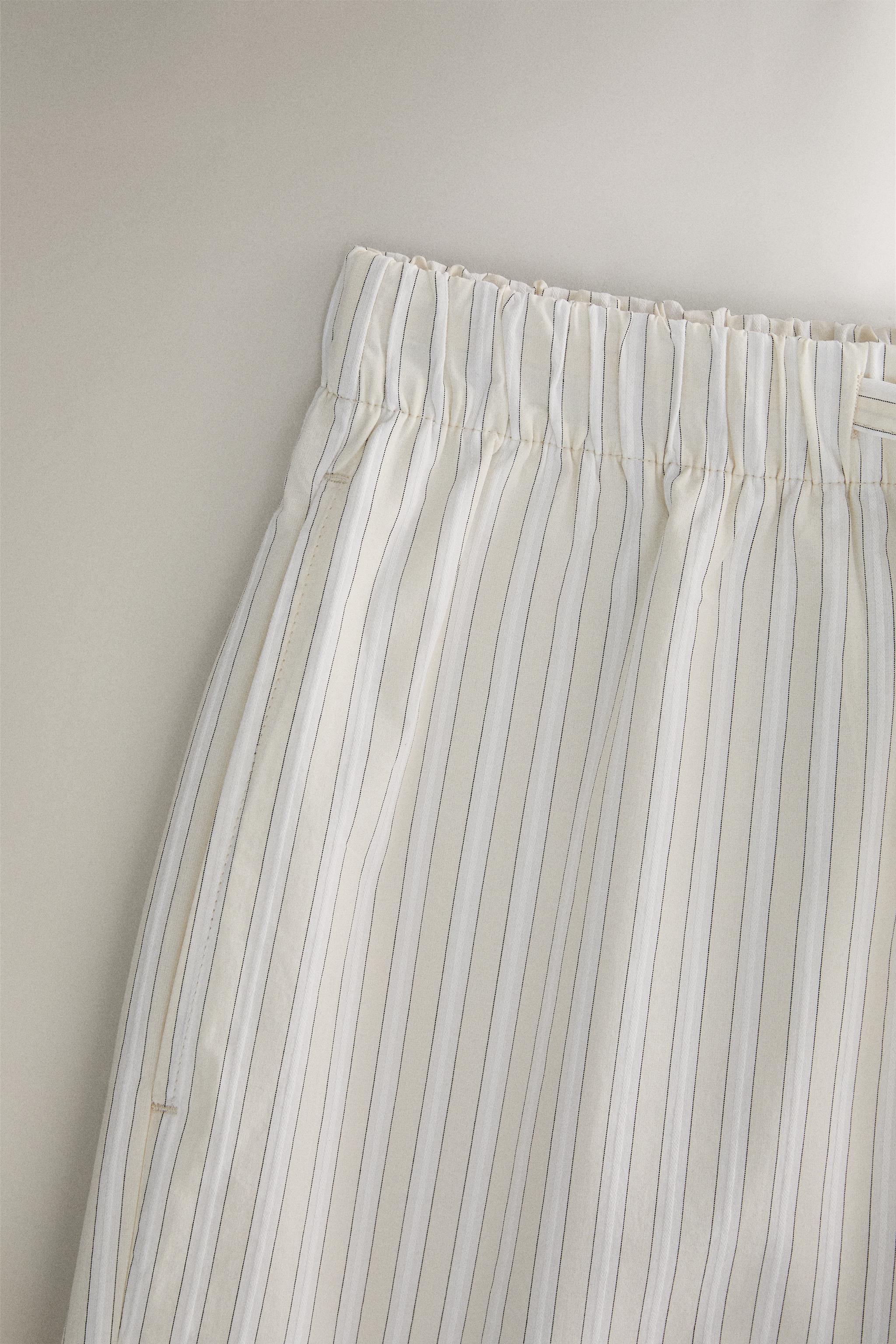 STRIPED COTTON SHORTS