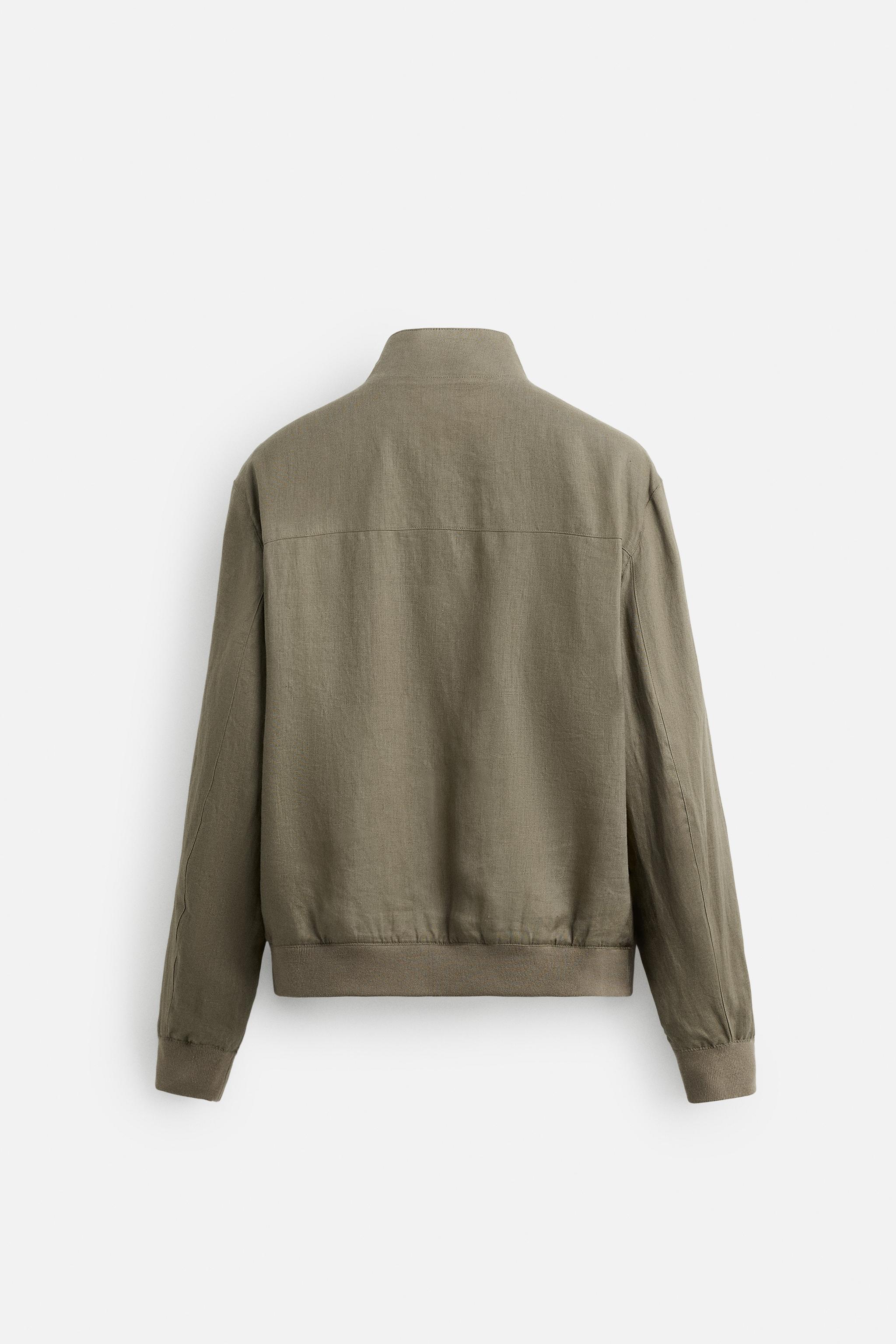 100% LINEN BOMBER JACKET