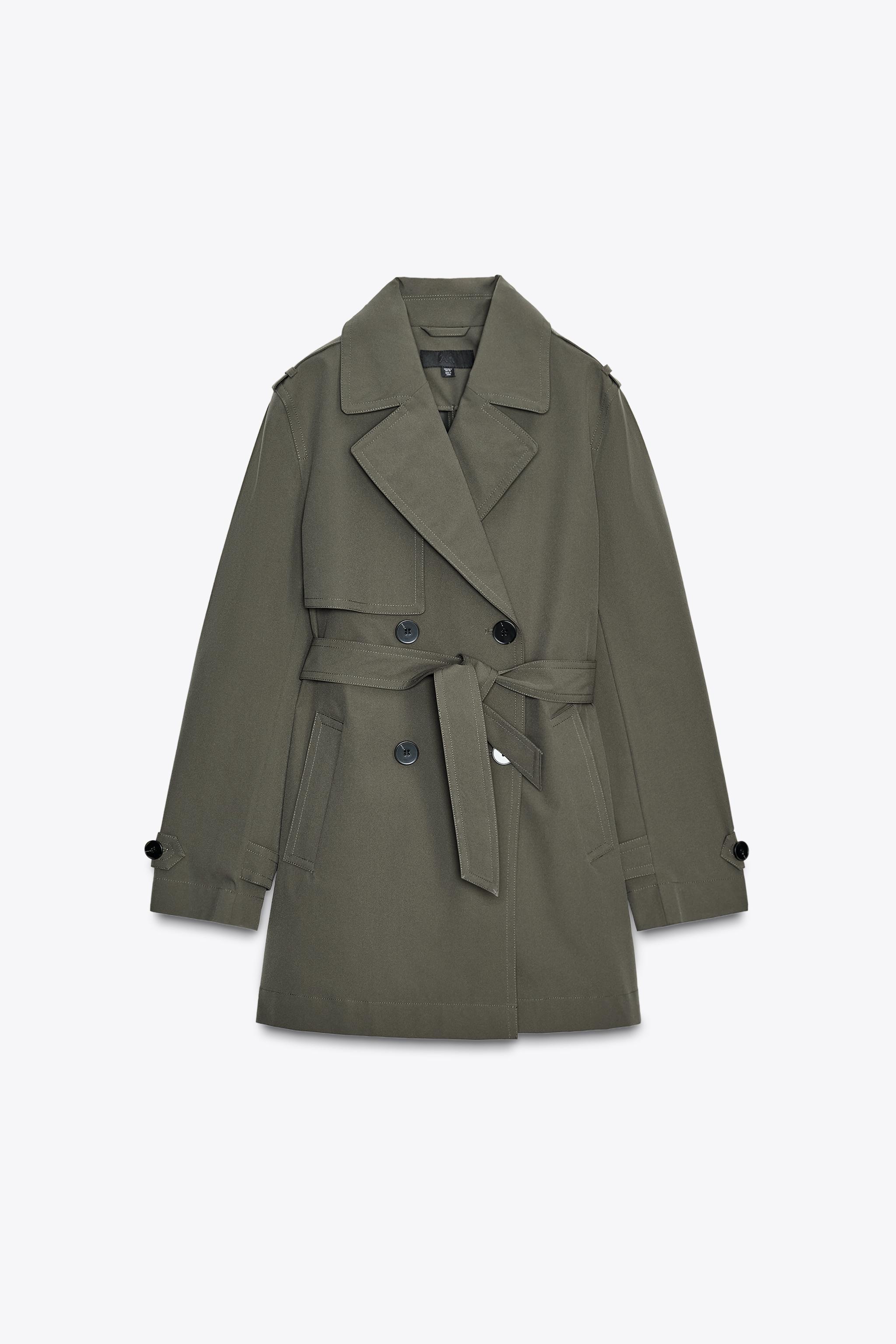 WATER REPELLENT WINDPROOF DOUBLE-BREASTED TRENCH COAT
