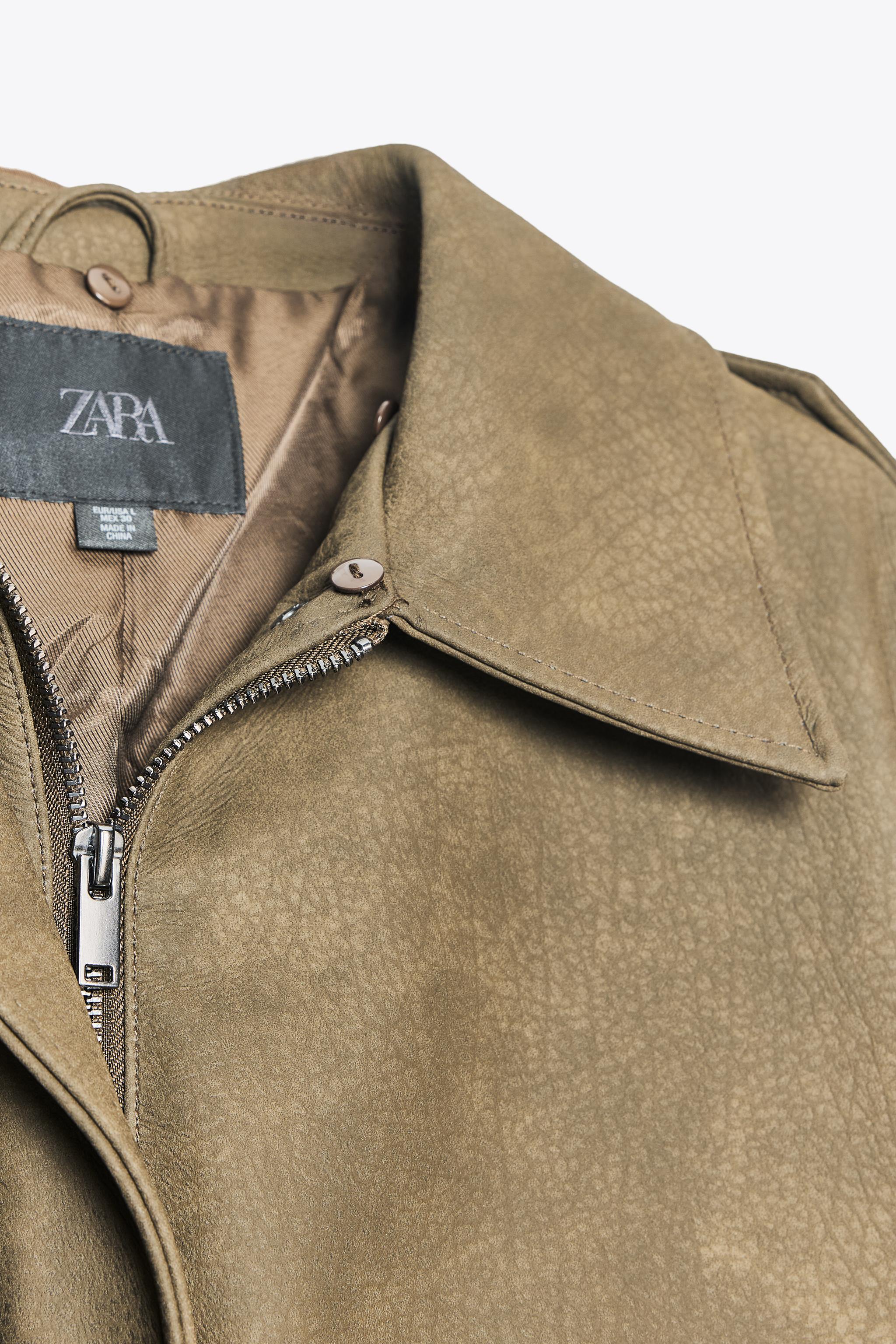 REMOVABLE COLLAR FAUX SUEDE JACKET