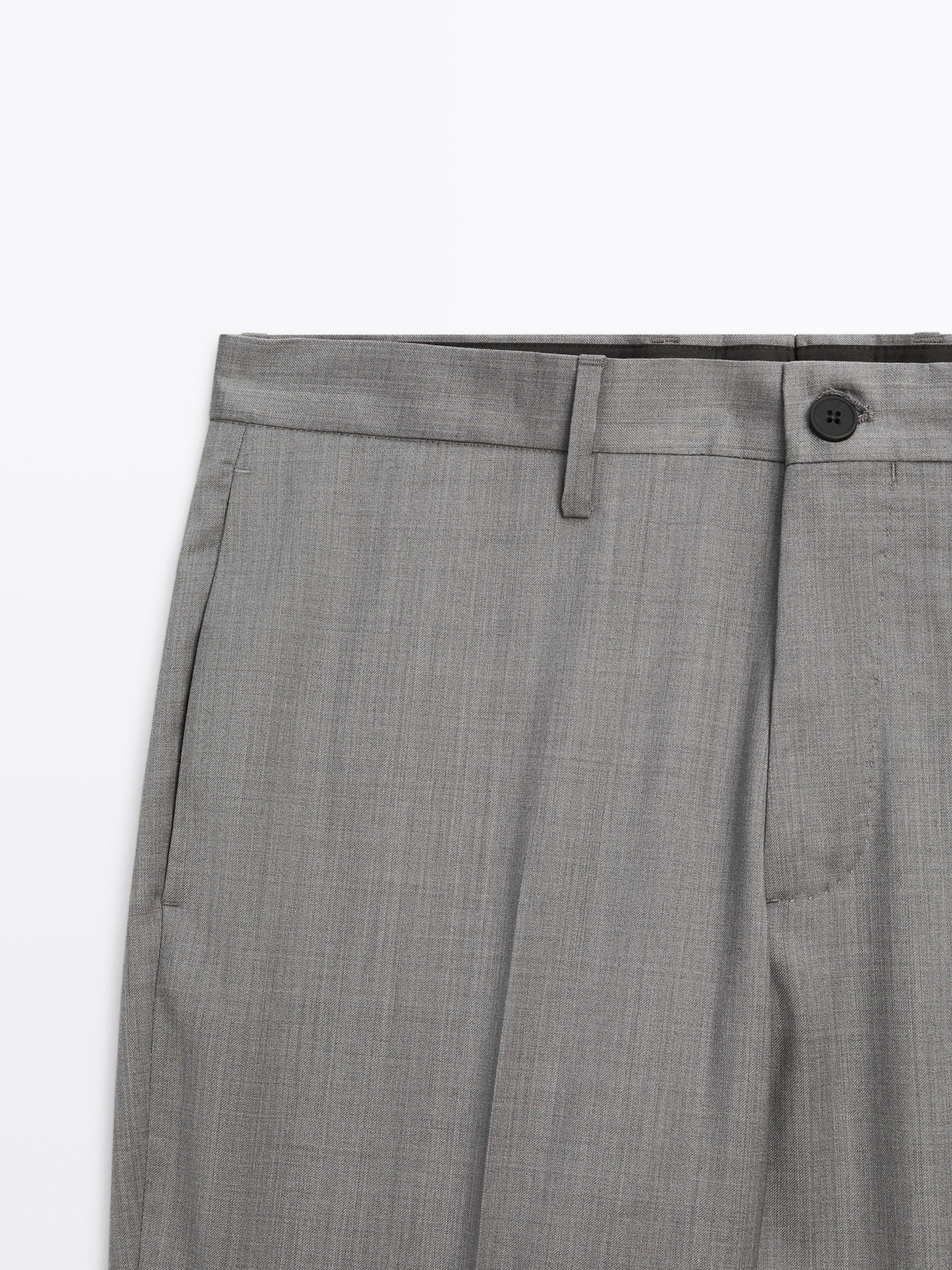 100% wool suit trousers