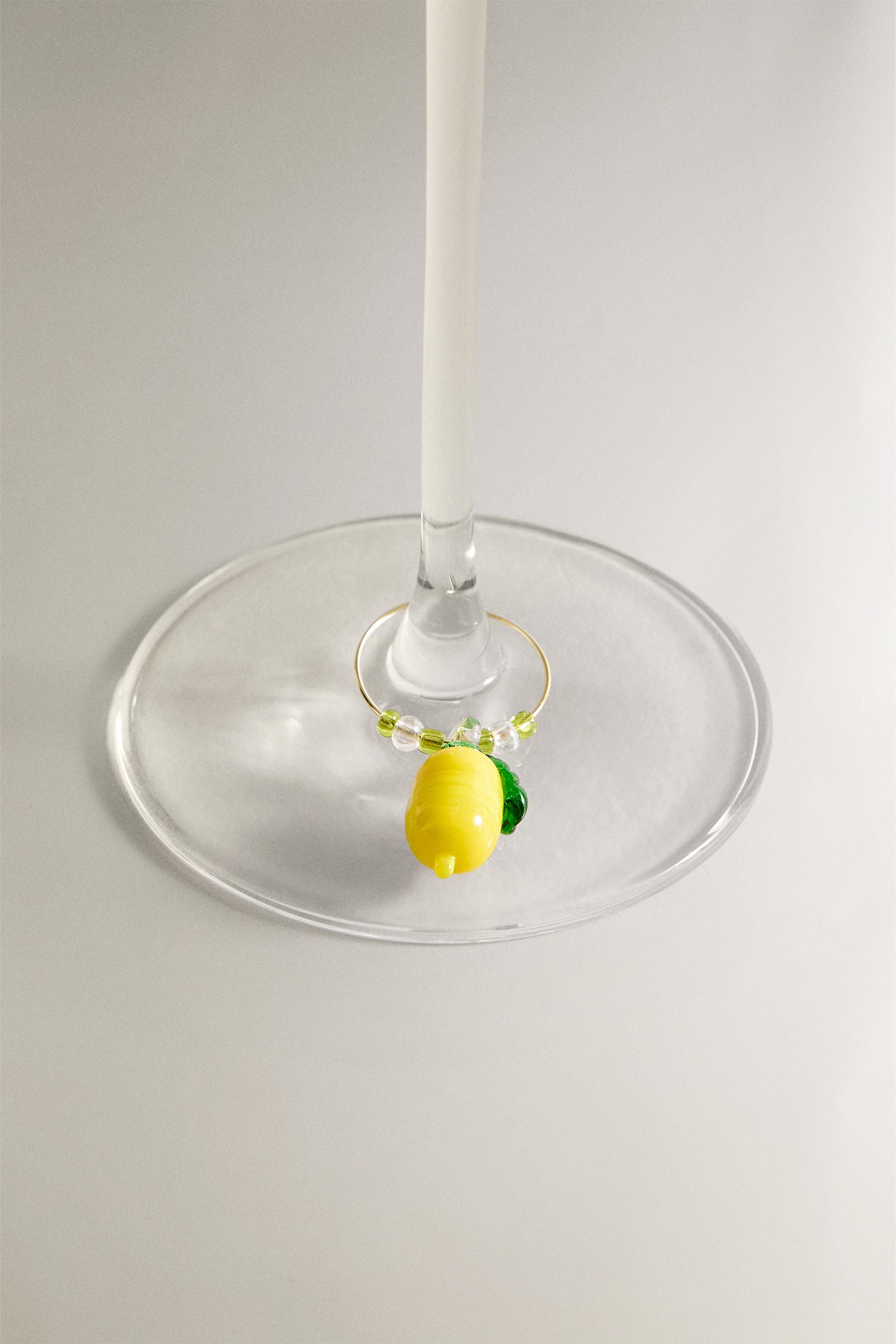 SET OF FRUIT GLASS CHARMS (SET OF 6)