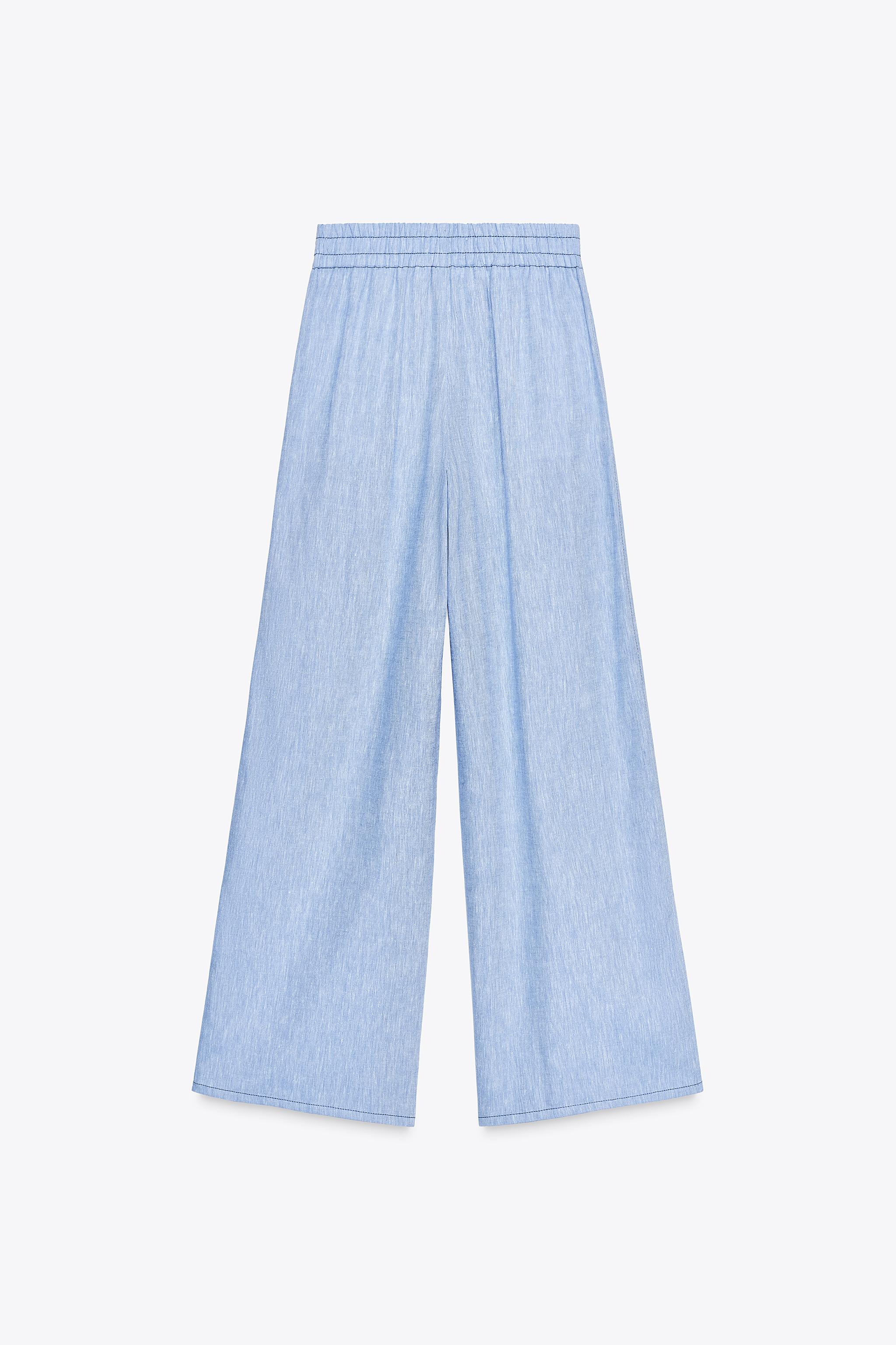 WIDE LEG LINEN PANTS