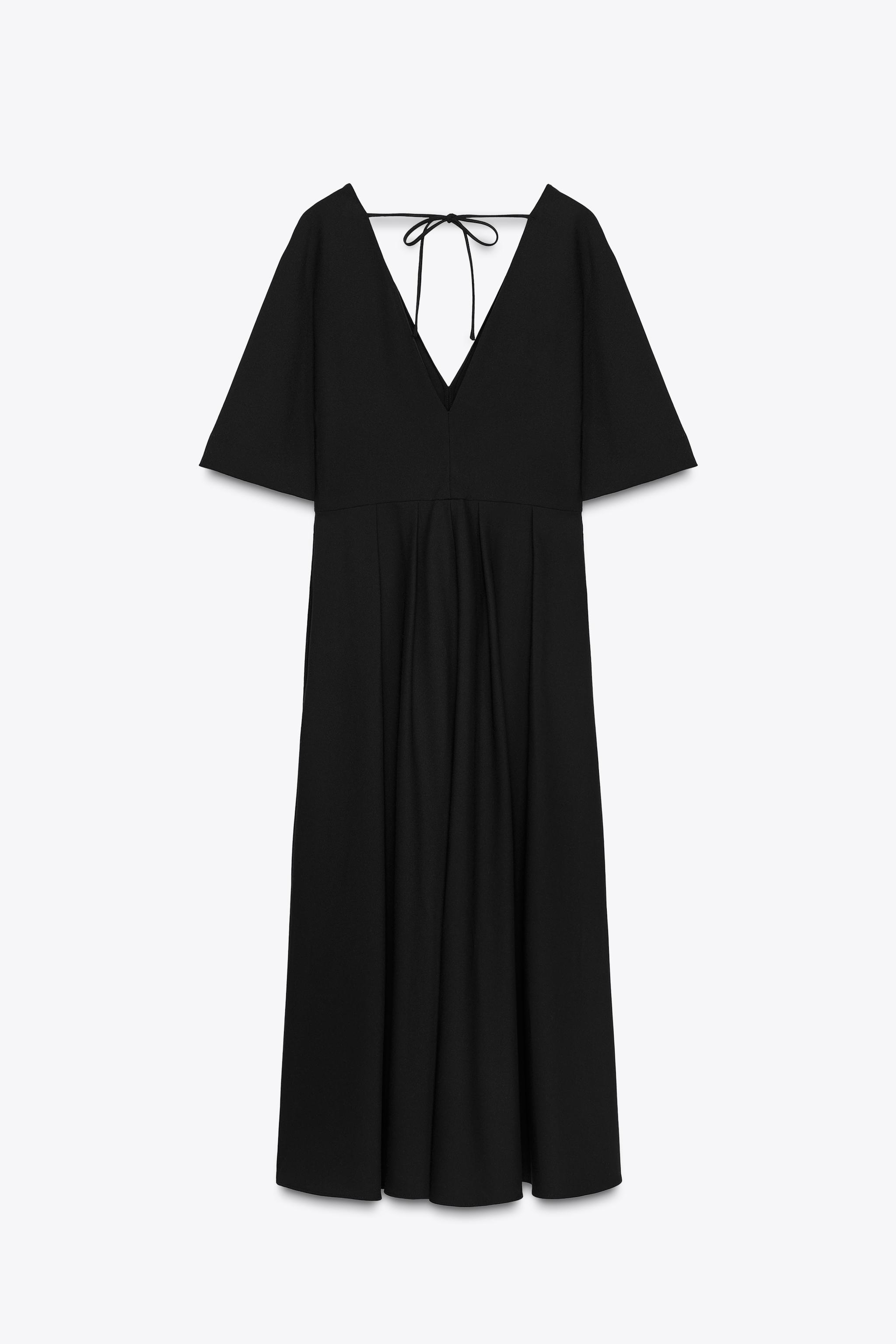 V-NECK MIDI DRESS ZW COLLECTION