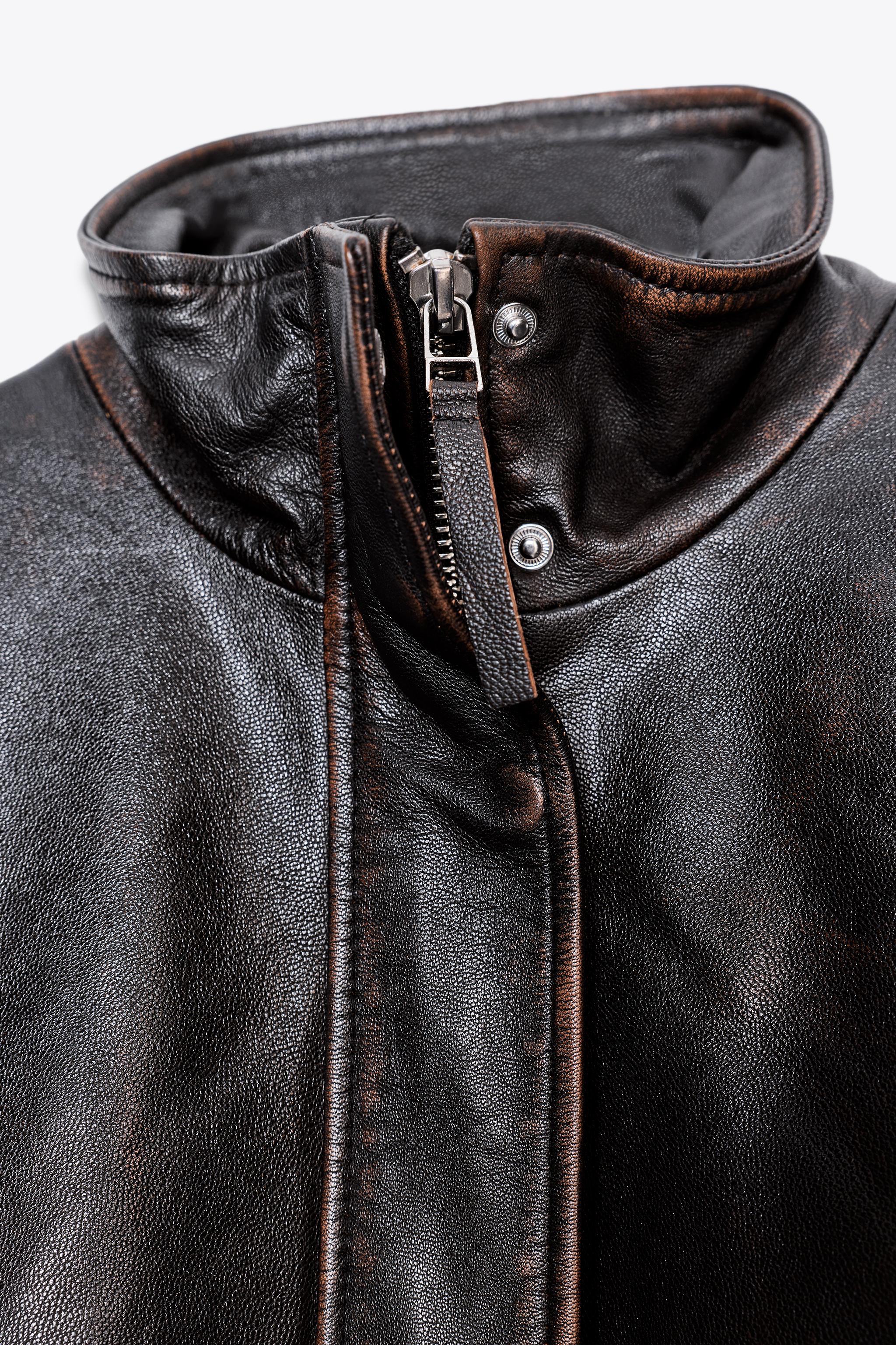 ZW COLLECTION LIMITED EDITION LEATHER BOMBER JACKET