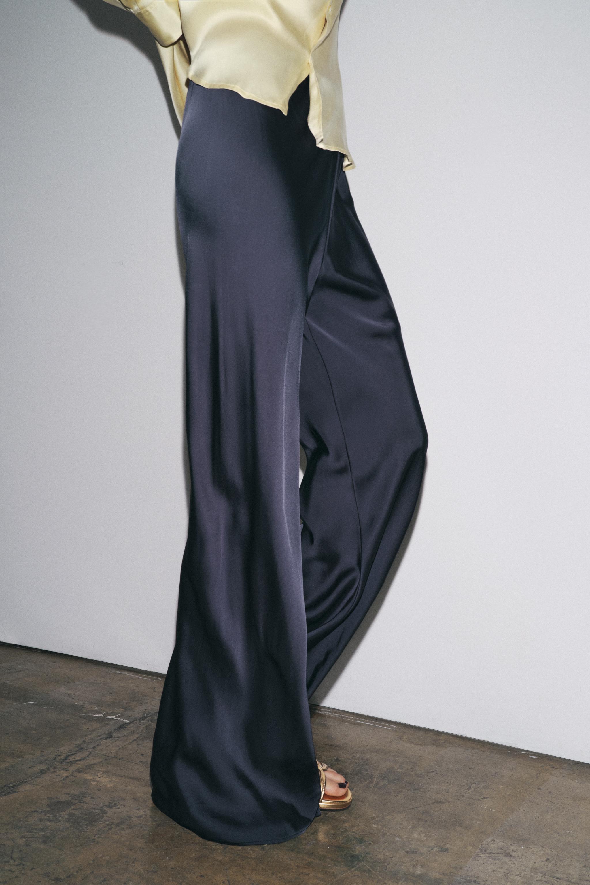 ZW COLLECTION SATIN FLARE PANTS
