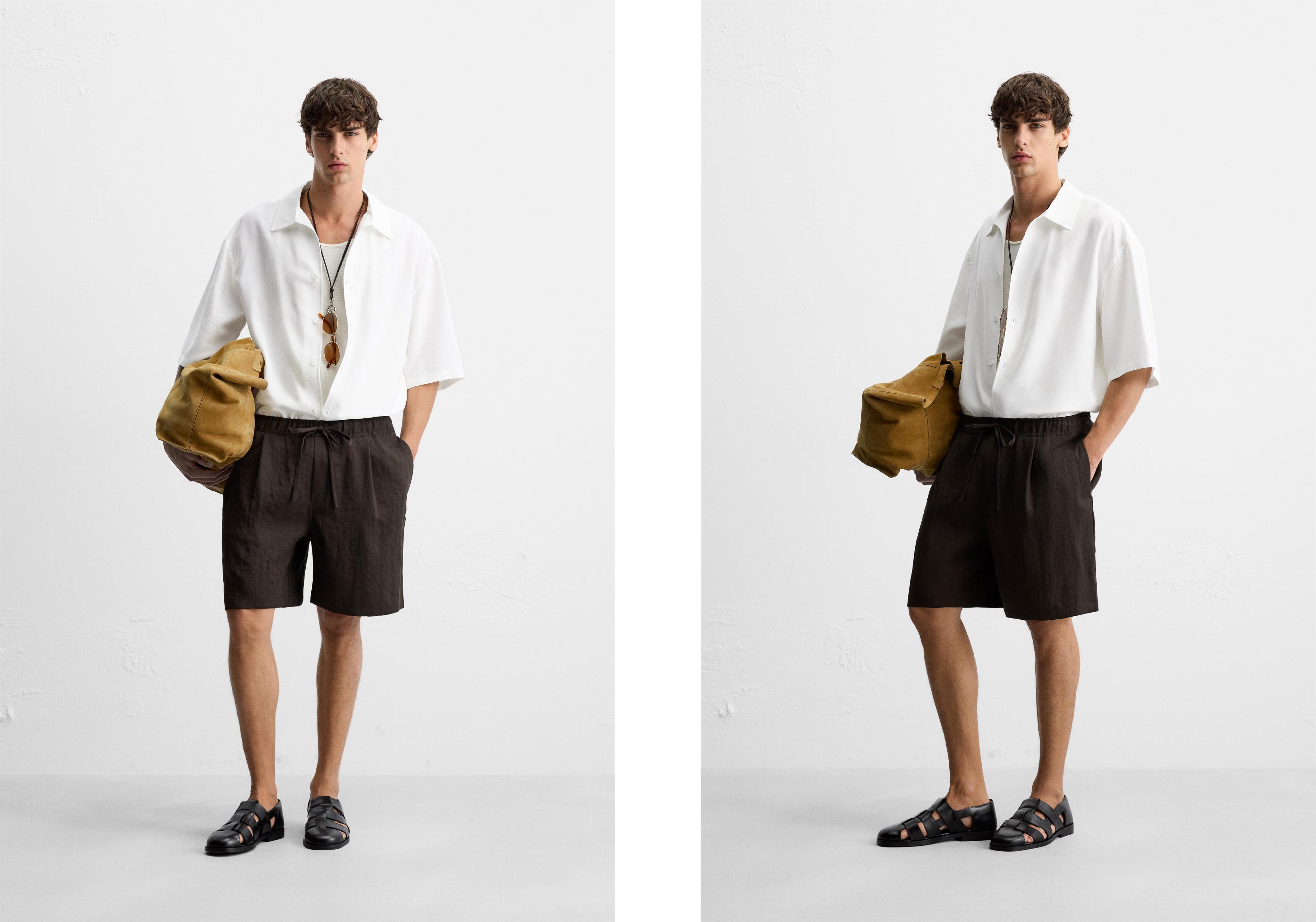 PLEATED FLOWY SHORTS