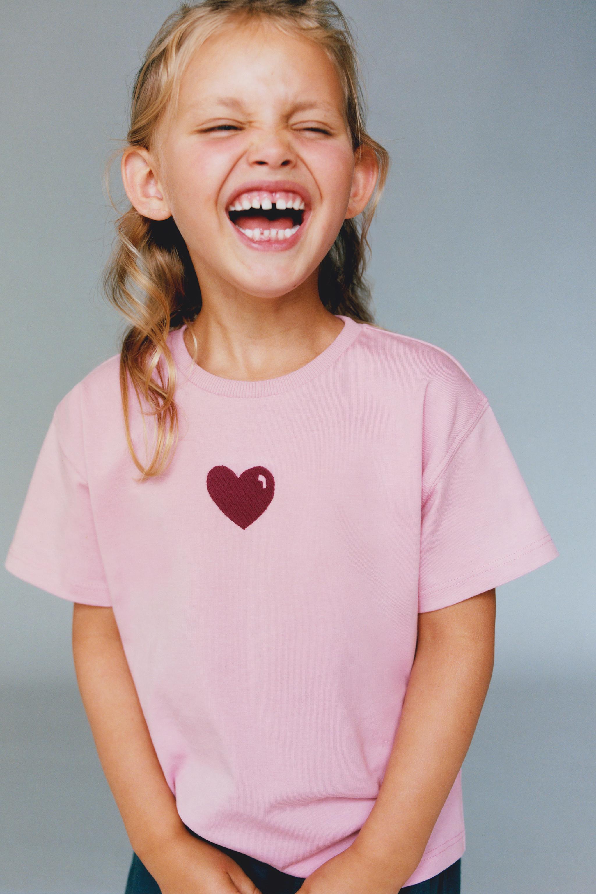 EMBROIDERED AND TEXT T-SHIRT