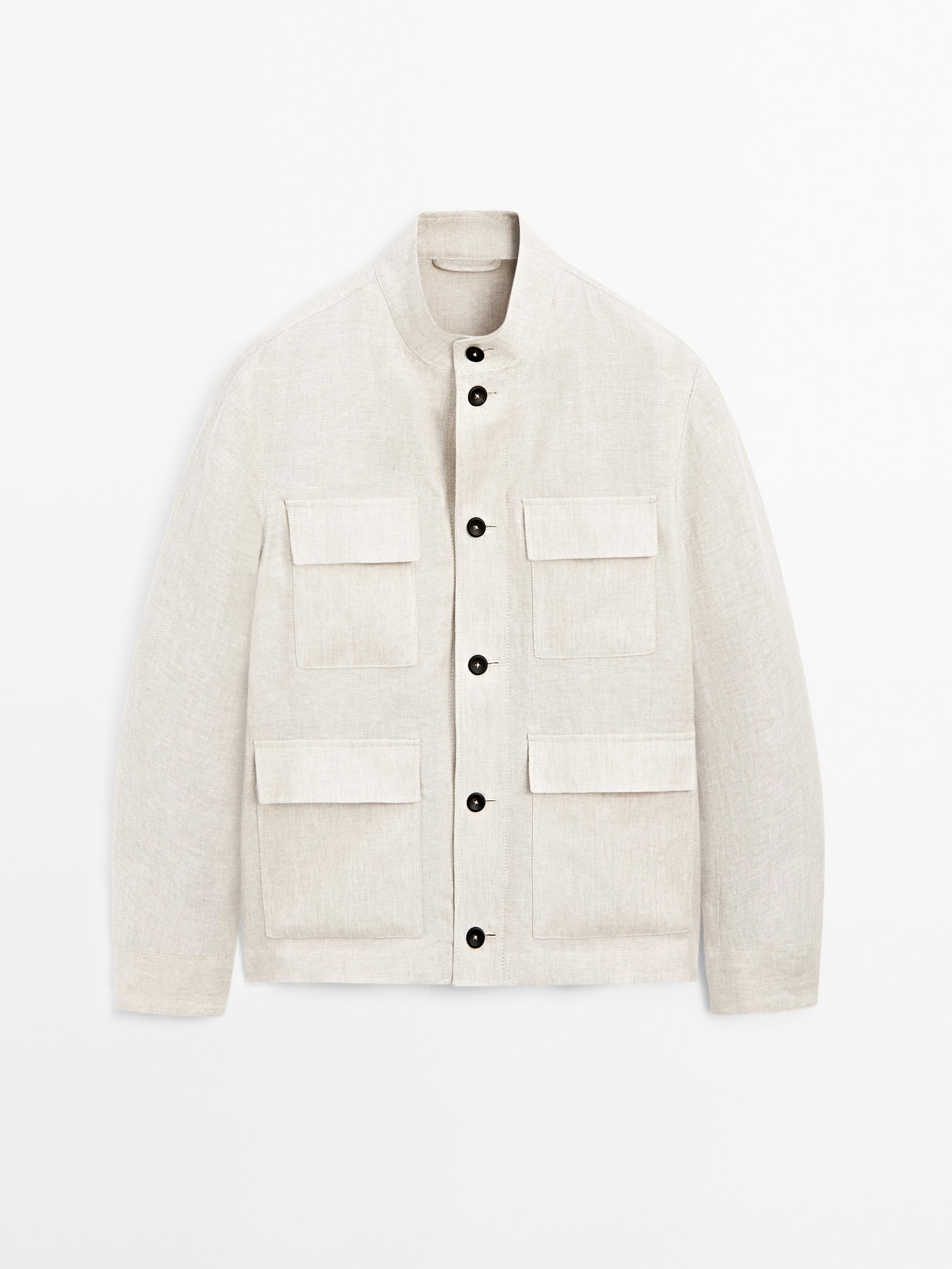 Total look linen overshirt