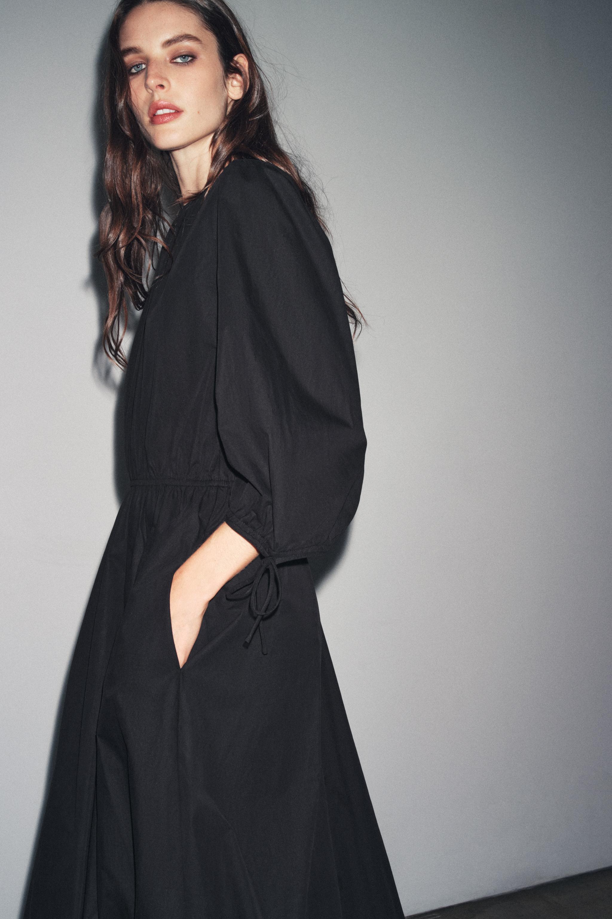 ZW COLLECTION RUCHED POPLIN DRESS