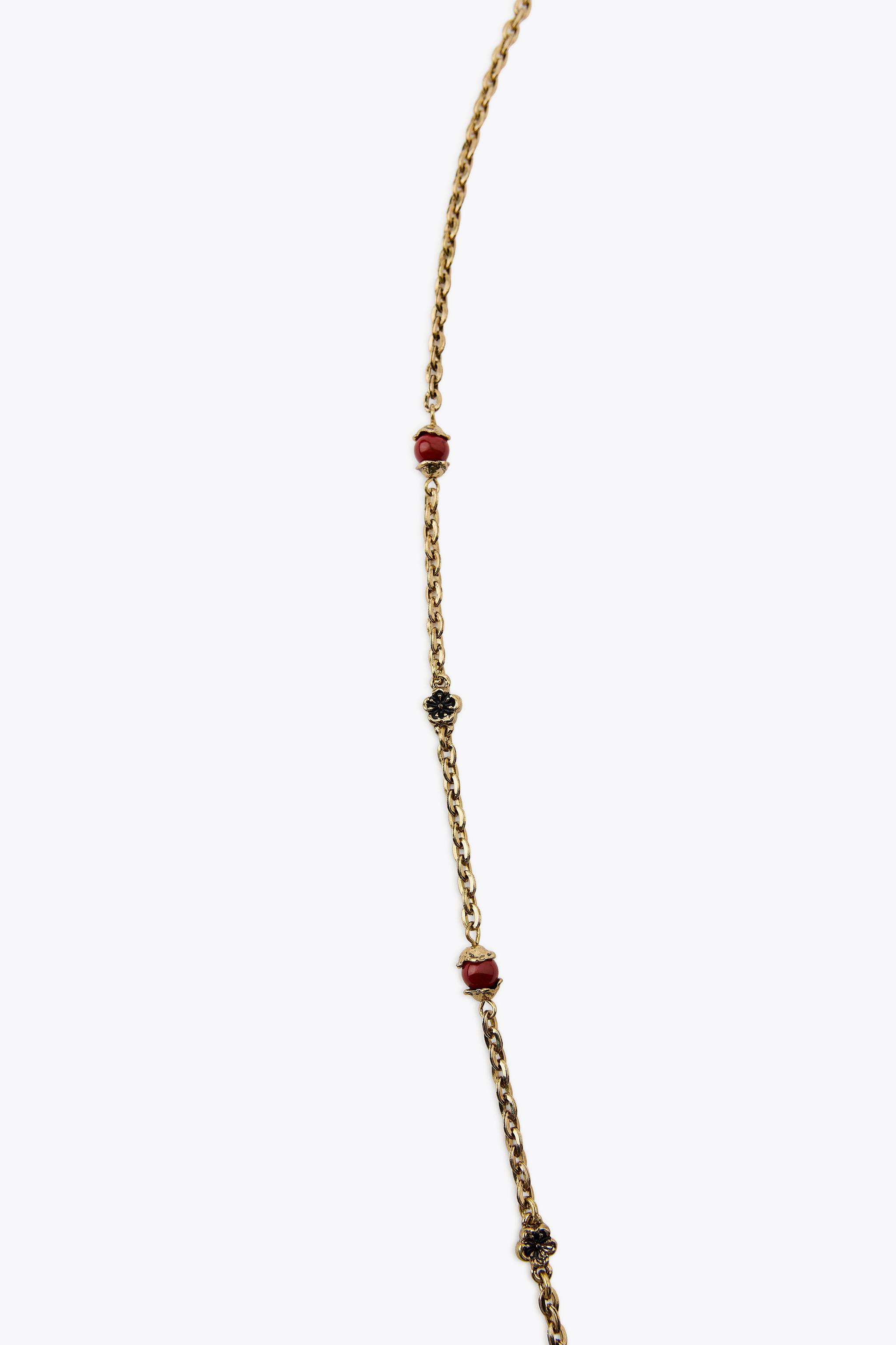 METAL FLOWER BOTTLE NECKLACE