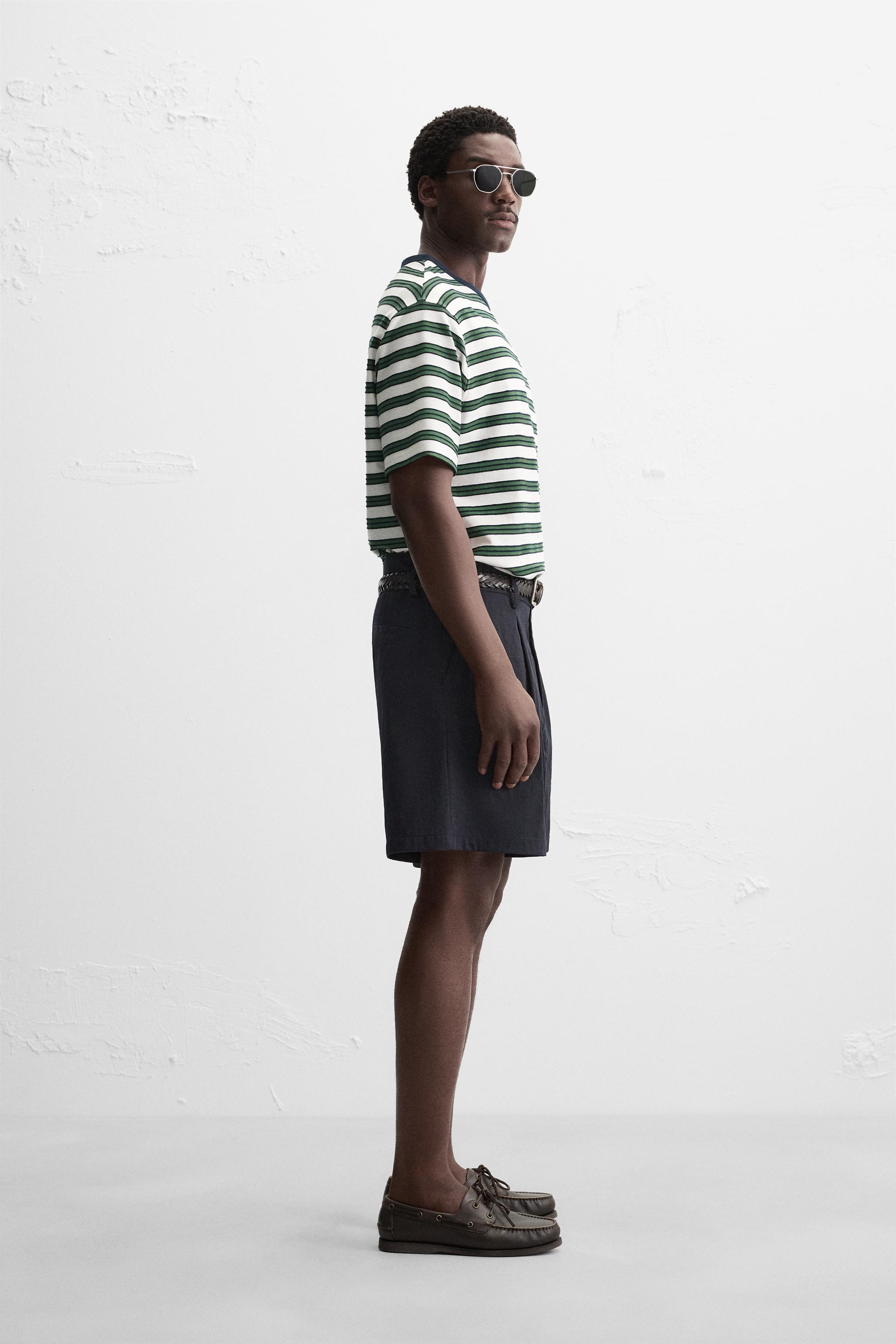 STRIPED JACQUARD T-SHIRT
