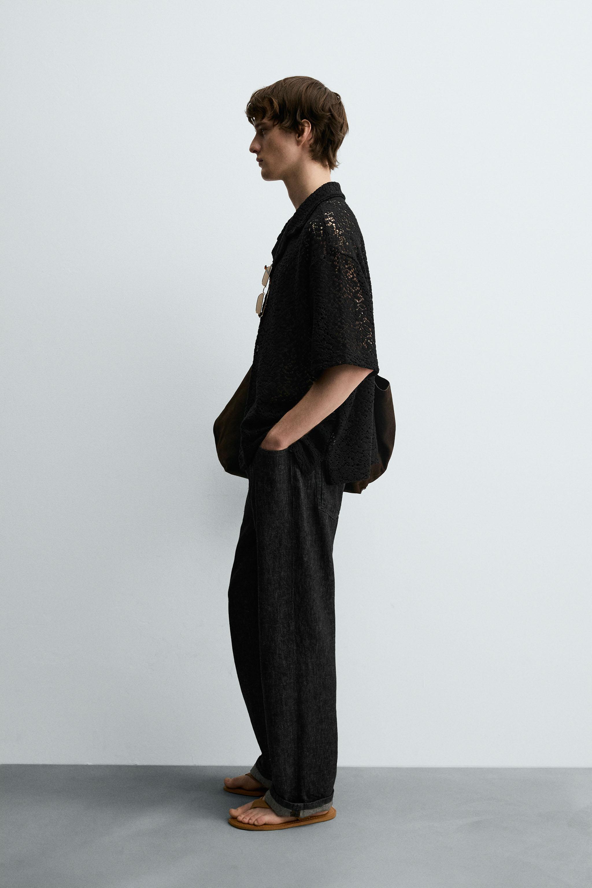 TEXTURED CROCHET SHIRT