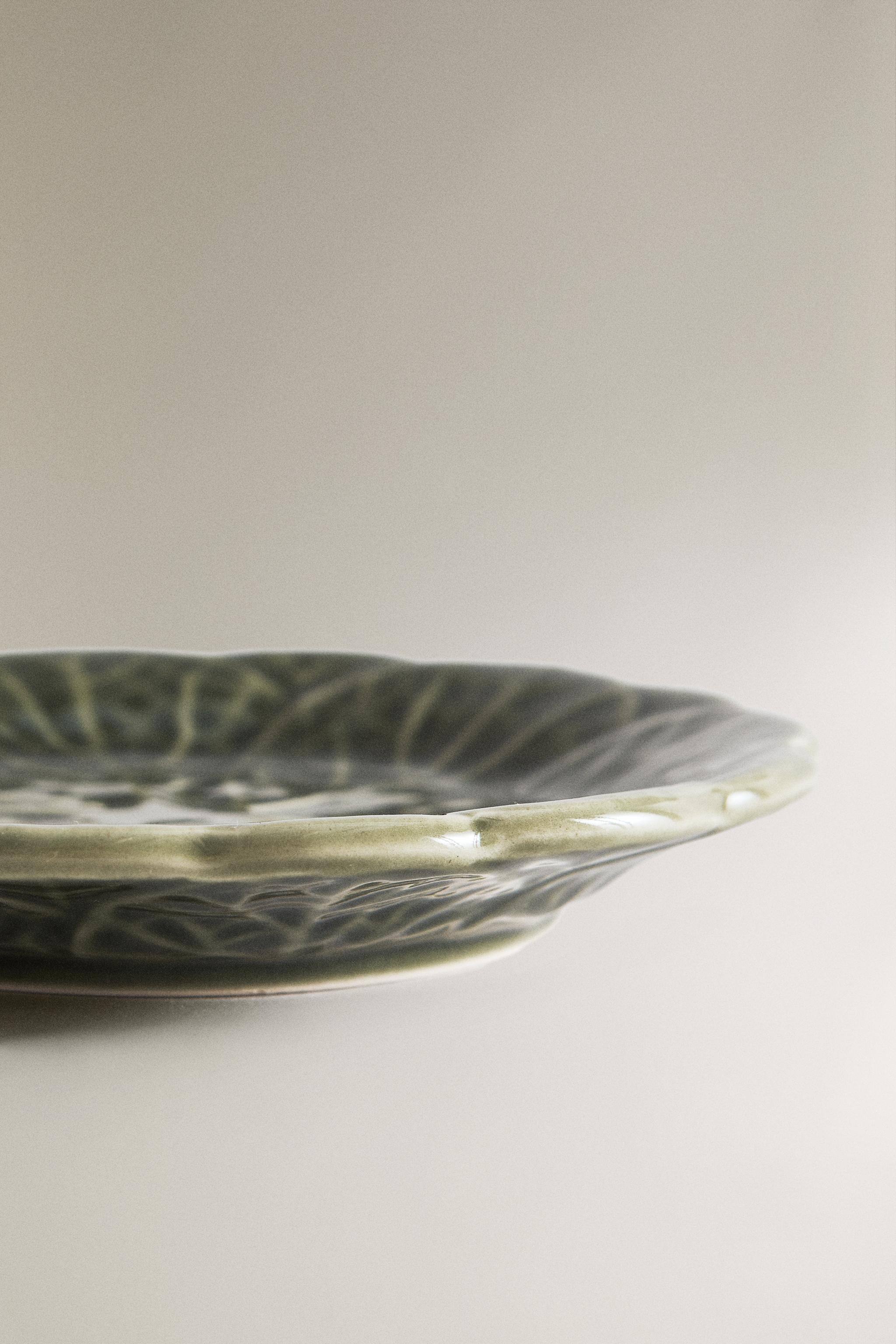 STONEWARE CABBAGE  SIDE PLATE