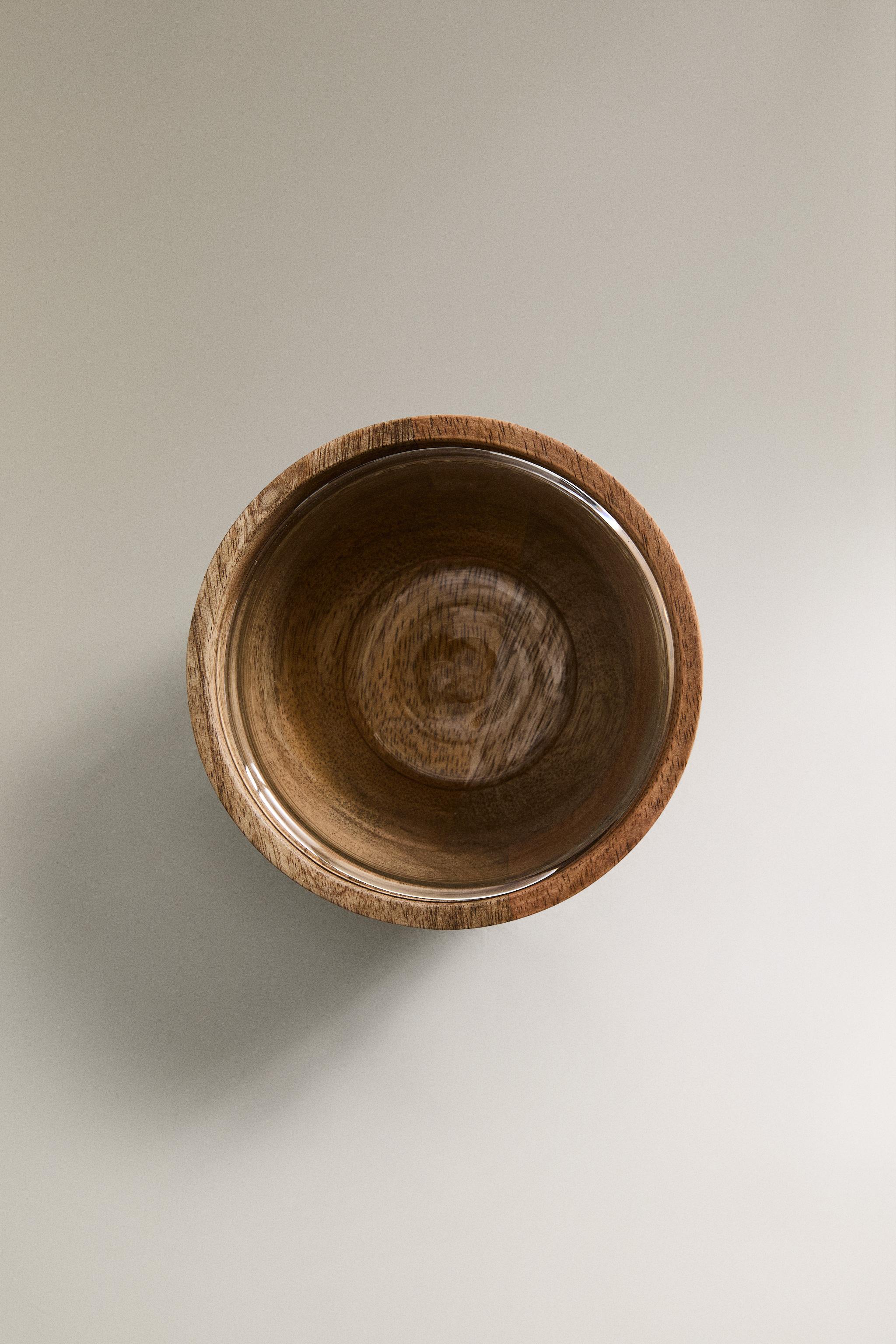 GLASS AND MANGO BOWL