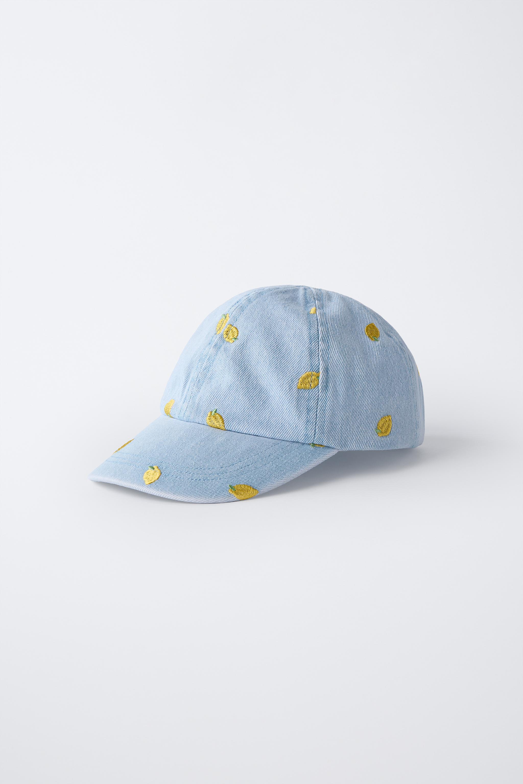 EMBROIDERED LEMON DENIM CAP