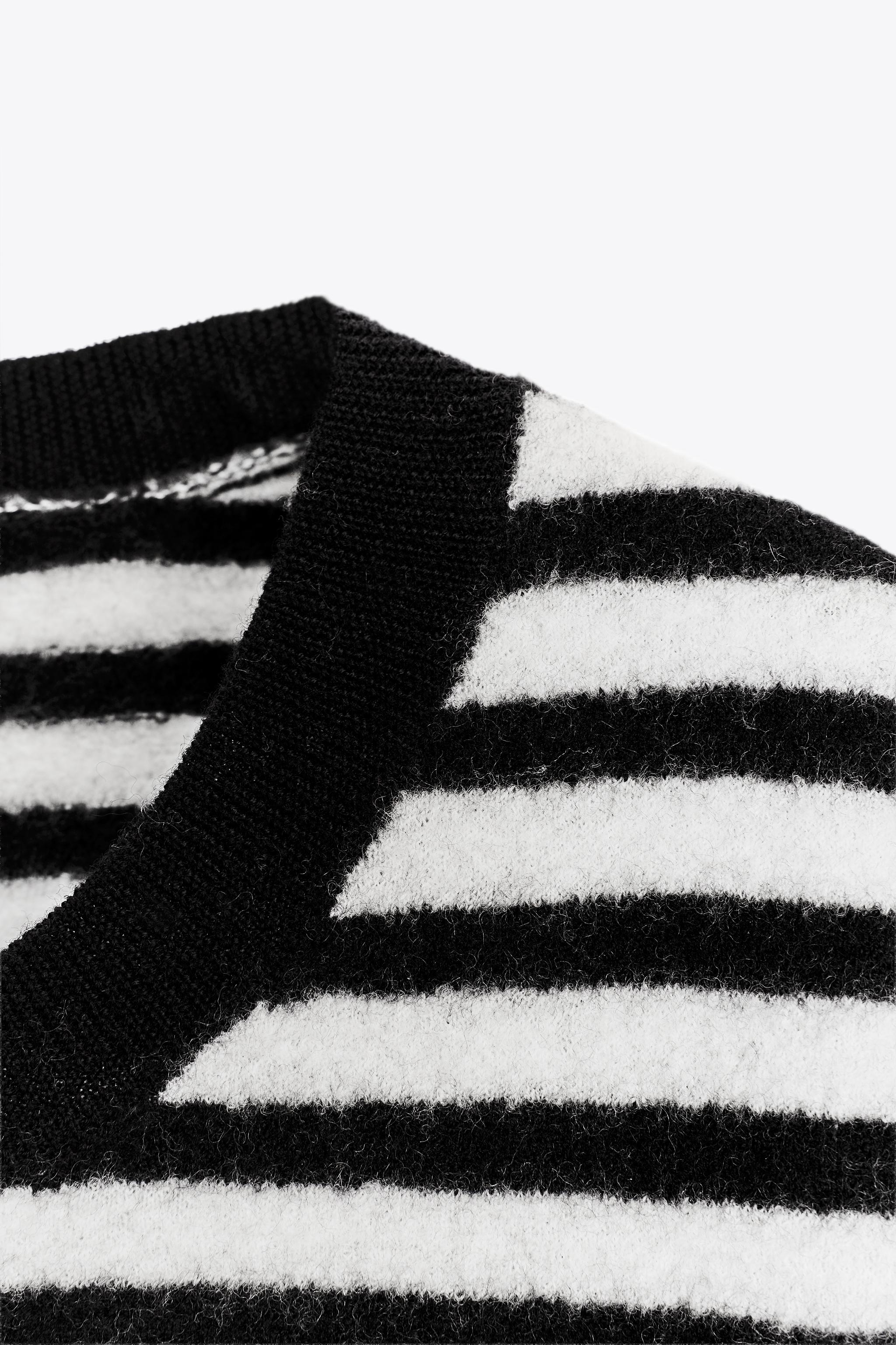 100% WOOL STRIPED SWEATER