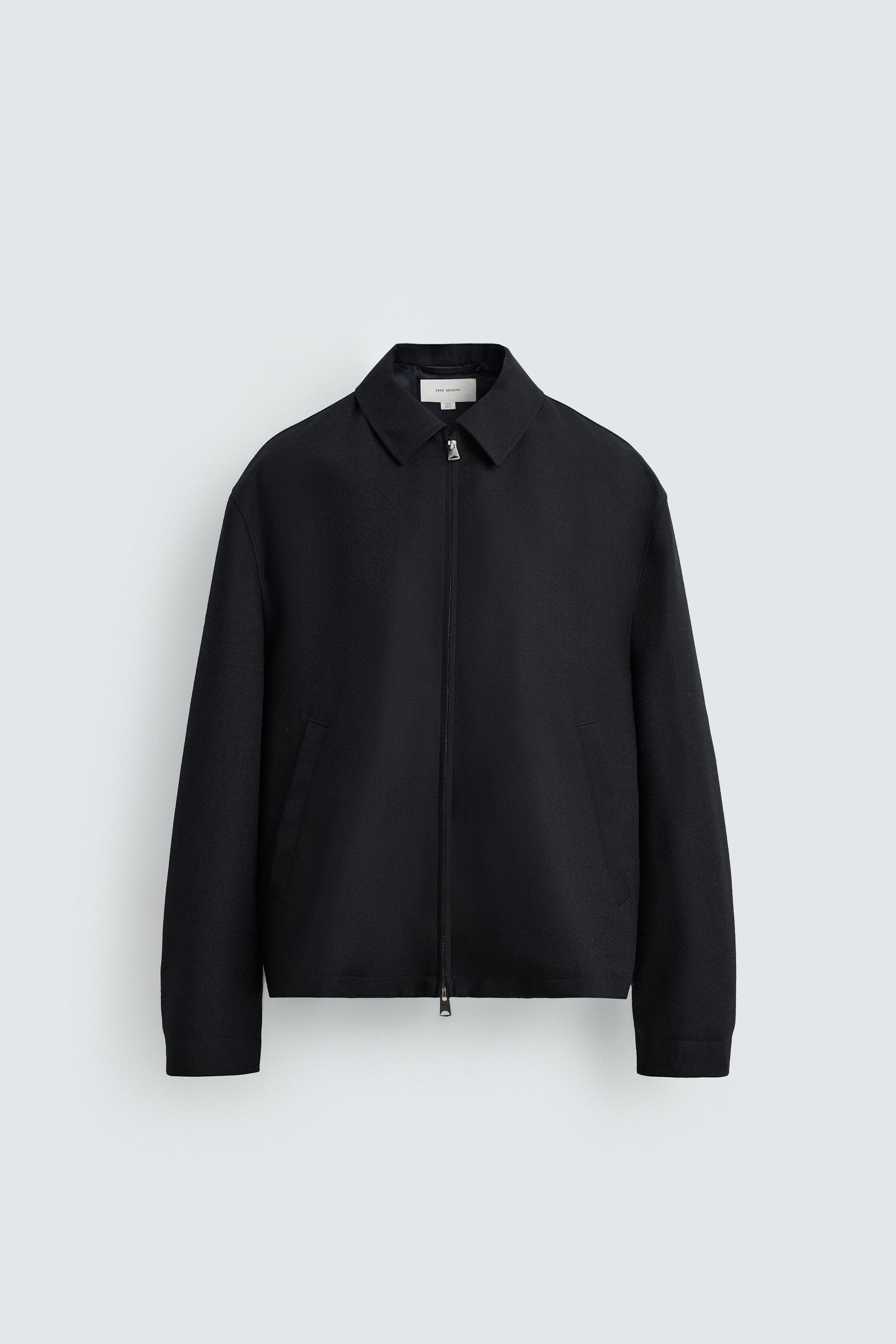 WOOL ZIP-UP OVERSHIRT